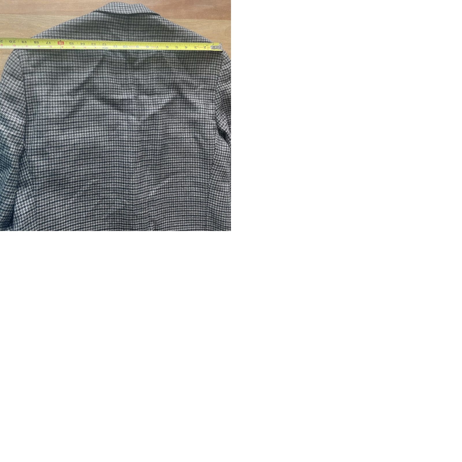 Ralph Lauren VINTAGE Ralph Lauren Blazer Mens 46T Gray Houndstooth Tweed Wool Sport Coat Size 46R - 9 Thumbnail