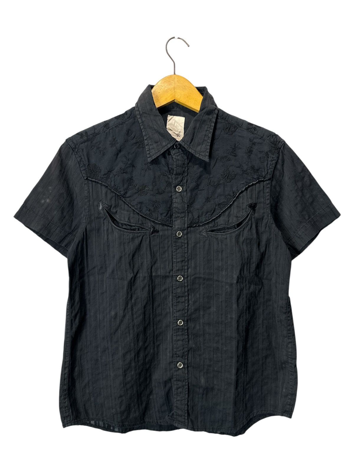 Issey Miyake 90s UNDEFINED WESTERN SHIRT ARROW POCKET ISSEY YOHJI STYLE Size US M / EU 48-50 / 2 - 1 Thumbnail