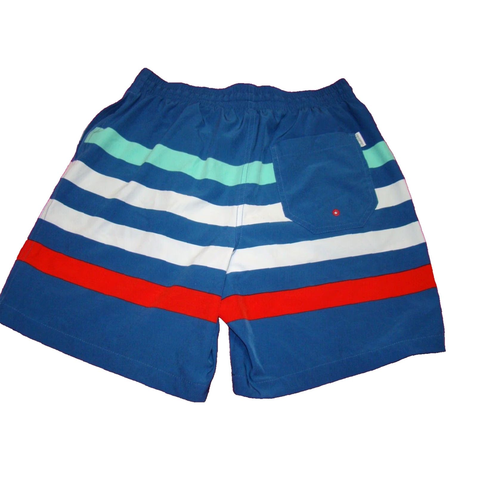Chubbies Chubbies Men's Medium Striped Lined Swim Trunks Shorts Red White Blue Aqua Hawaiian Pockets Drawstring Size US 31 - 5 Thumbnail