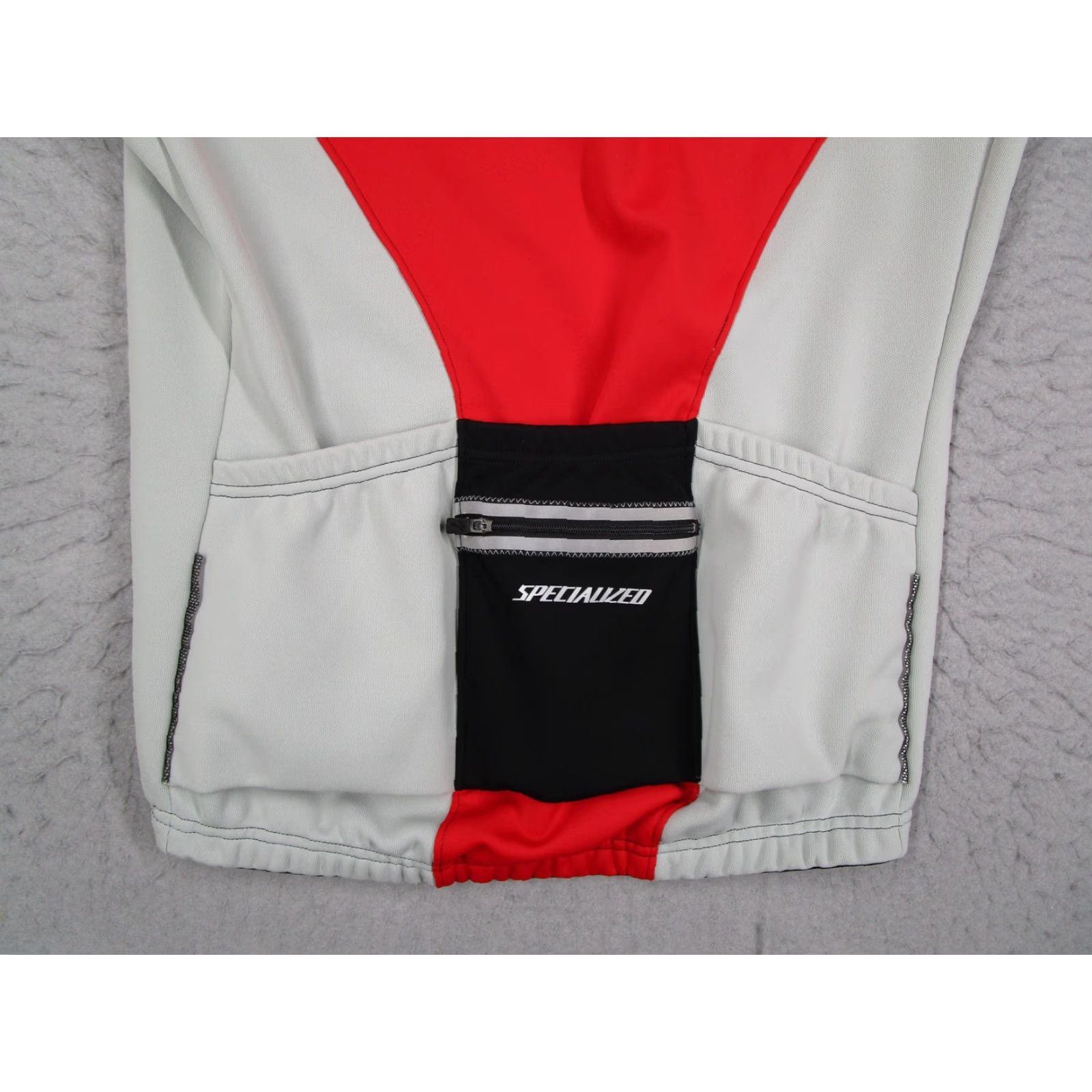 Vintage VINTAGE not applicable; but create title: Specialized Cycling Jacket Mens M Red Gray Full Zip Long Sleeve Windbreaker Reflective Pockets Size US M / EU 48-50 / 2 - 5 Thumbnail