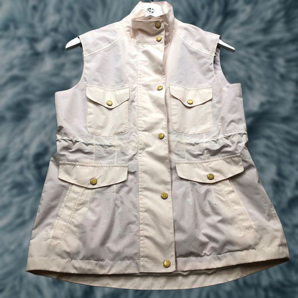 Peter Millar VINTAGE? No. Peter Millar Element Water Paisley Lined Utility Vest Jacket Women Small S White Size S / US 4 / IT 40 - 1 Thumbnail