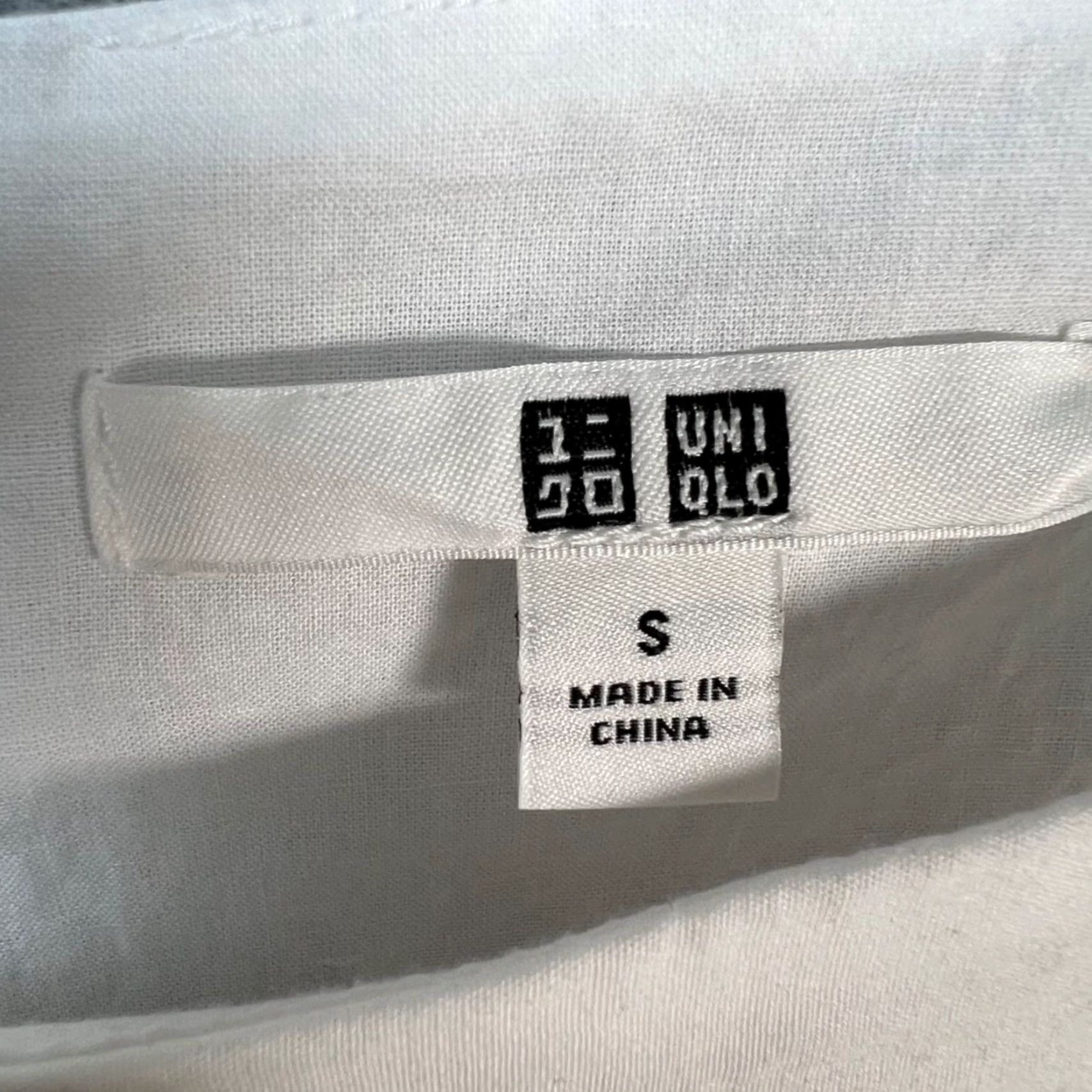 Uniqlo Uniqlo Shirt Womens S Eyelet Cotton Midi Dress White Size S / US 4 / IT 40 - 3 Thumbnail