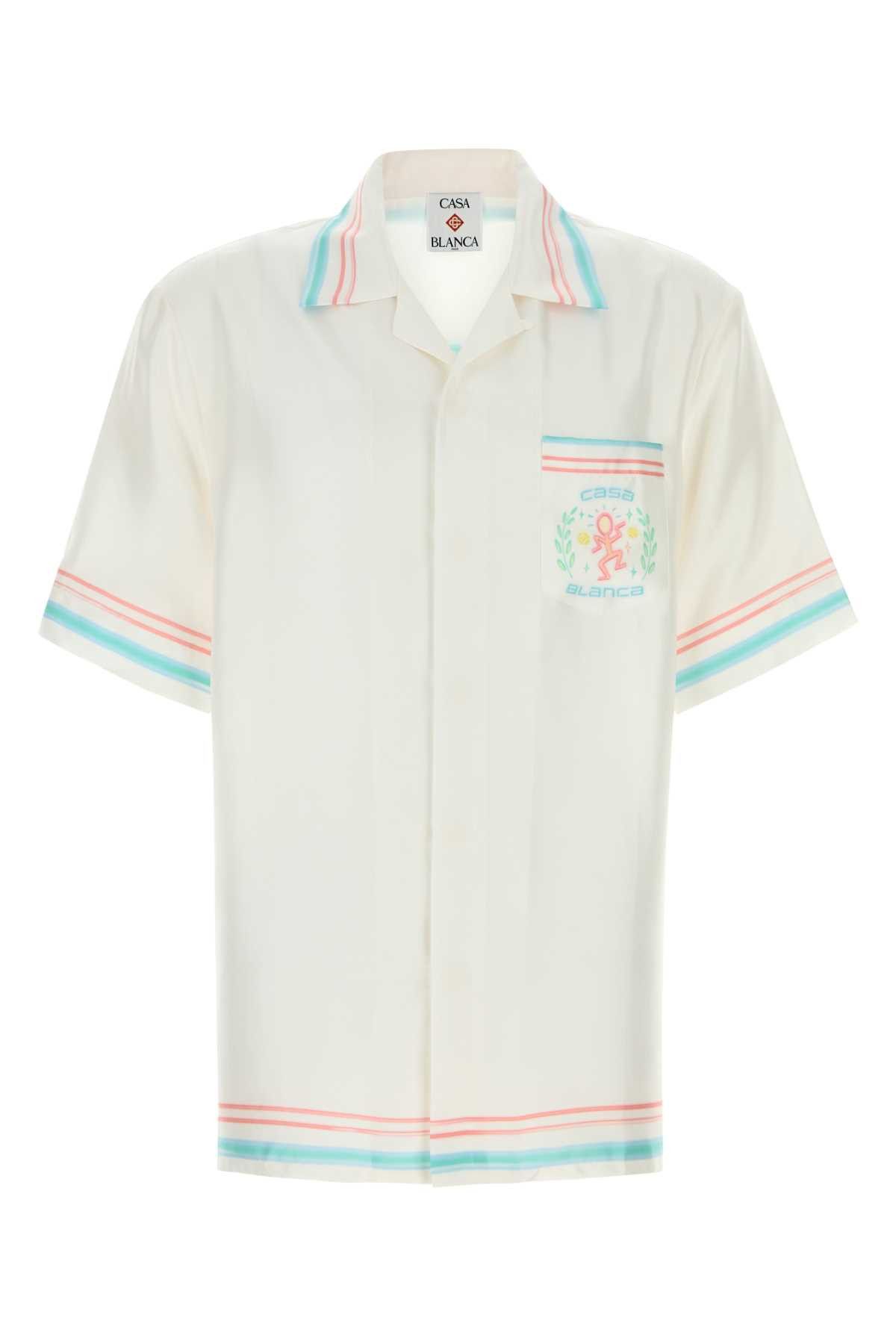 Casablanca White Silk Shirt Size US L / EU 52-54 / 3 - 1 Thumbnail