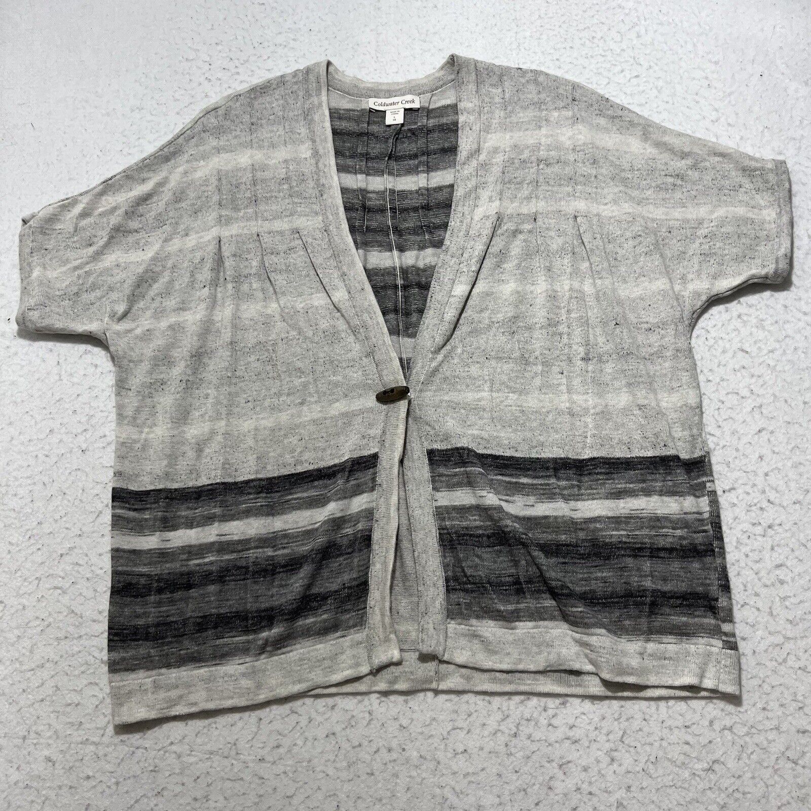 Coldwater Creek Coldwater Creek Large Linen Blend Cardigan Sweater Size L / US 10 / IT 46 - 1 Thumbnail