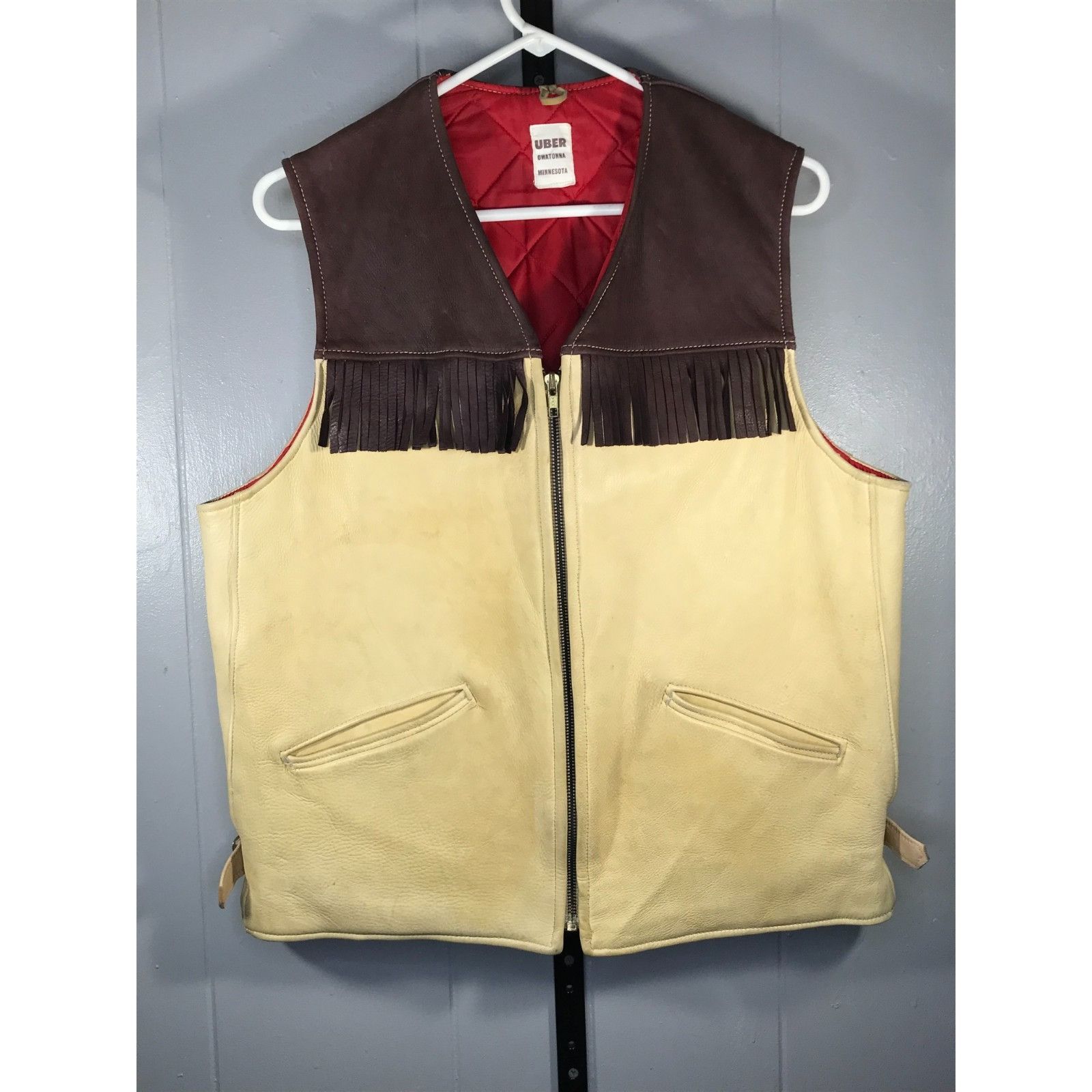 Vintage 70s Uber Owatonna Fringe Natural Buck Deer Skin West