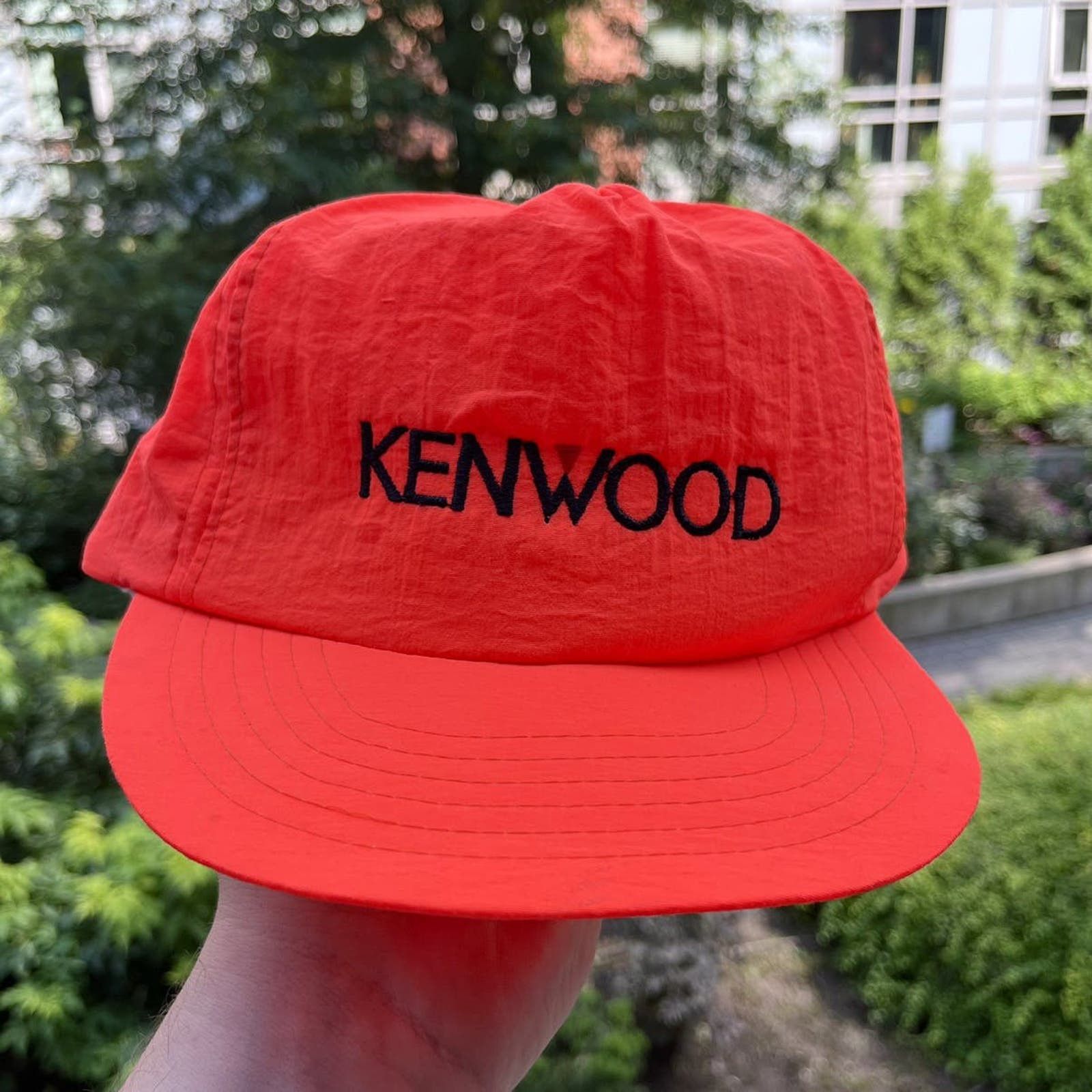 Vintage Vintage 1990’s Kenwood Snapback Hat Orange OSFA Size ONE SIZE - 5 Thumbnail
