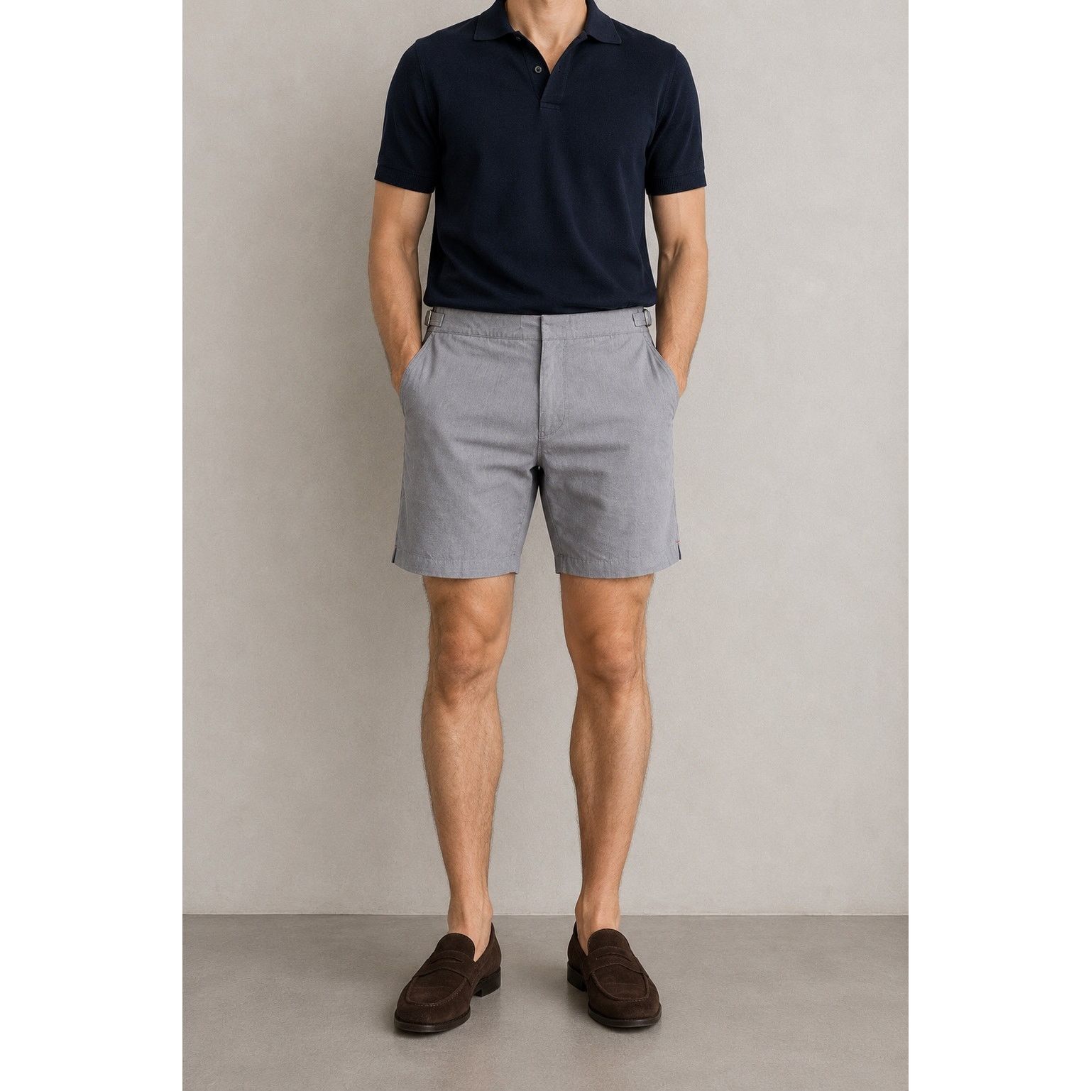 Orlebar Brown Orlebar Brown Tailored Cotton Shorts Gray Size US 33 - 1 Thumbnail