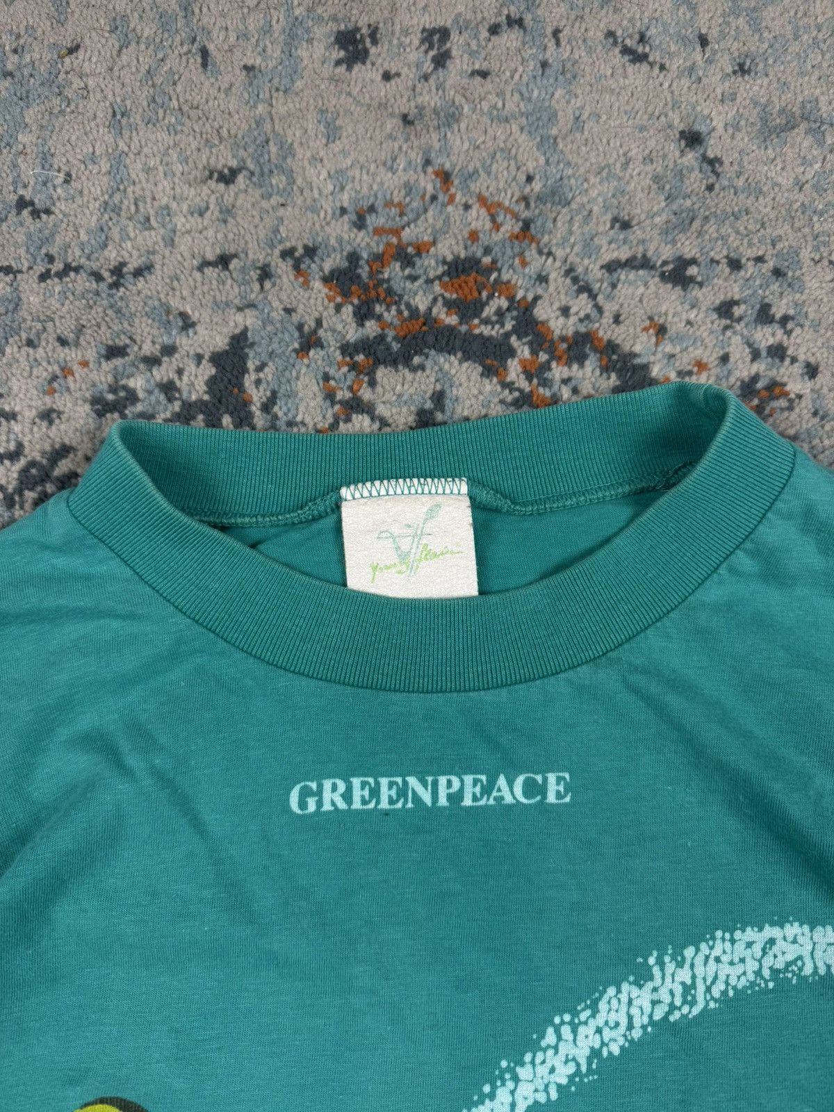 Other × Vintage Vintage 80s Greenpeace nuclear disaster warning graphic tee Size US L / EU 52-54 / 3 - 7 Thumbnail