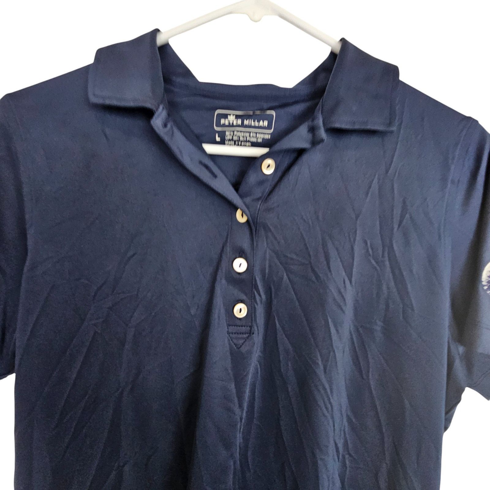 Peter Millar Peter Millar Womens Golf Polo Shirt Sz L Stretch Activewear Size L / US 10 / IT 46 - 2 Thumbnail