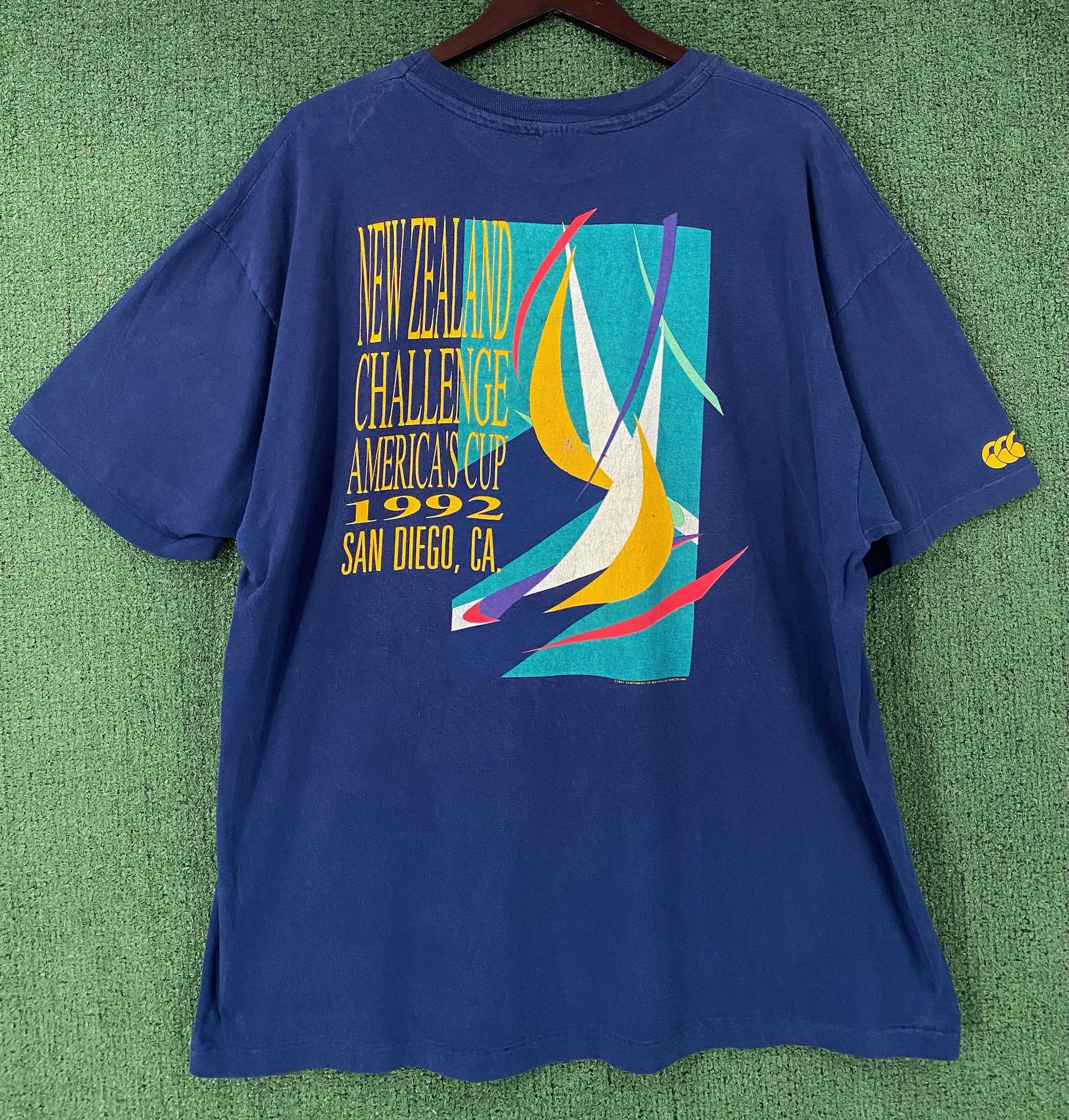 Vintage 1992 New Zealand Challenge Sailing America’s Cup T-Shirt 2XL Size US XXL / EU 58 / 5 - 1 Thumbnail