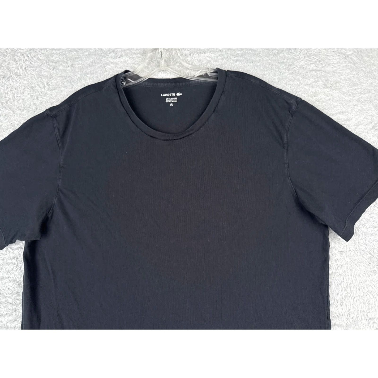 Lacoste Lacoste Women's T-Shirt XL Black Short Sleeve Round Neck Cotton Jersey Basic Casual Summer Spring Size XL / US 12-14 / IT 48-50 - 4 Thumbnail