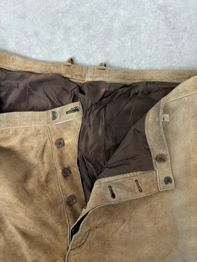 Jil Sander Jil Sander Brown Leather Classy Pants Size US 32 / EU 48 - 9 Thumbnail