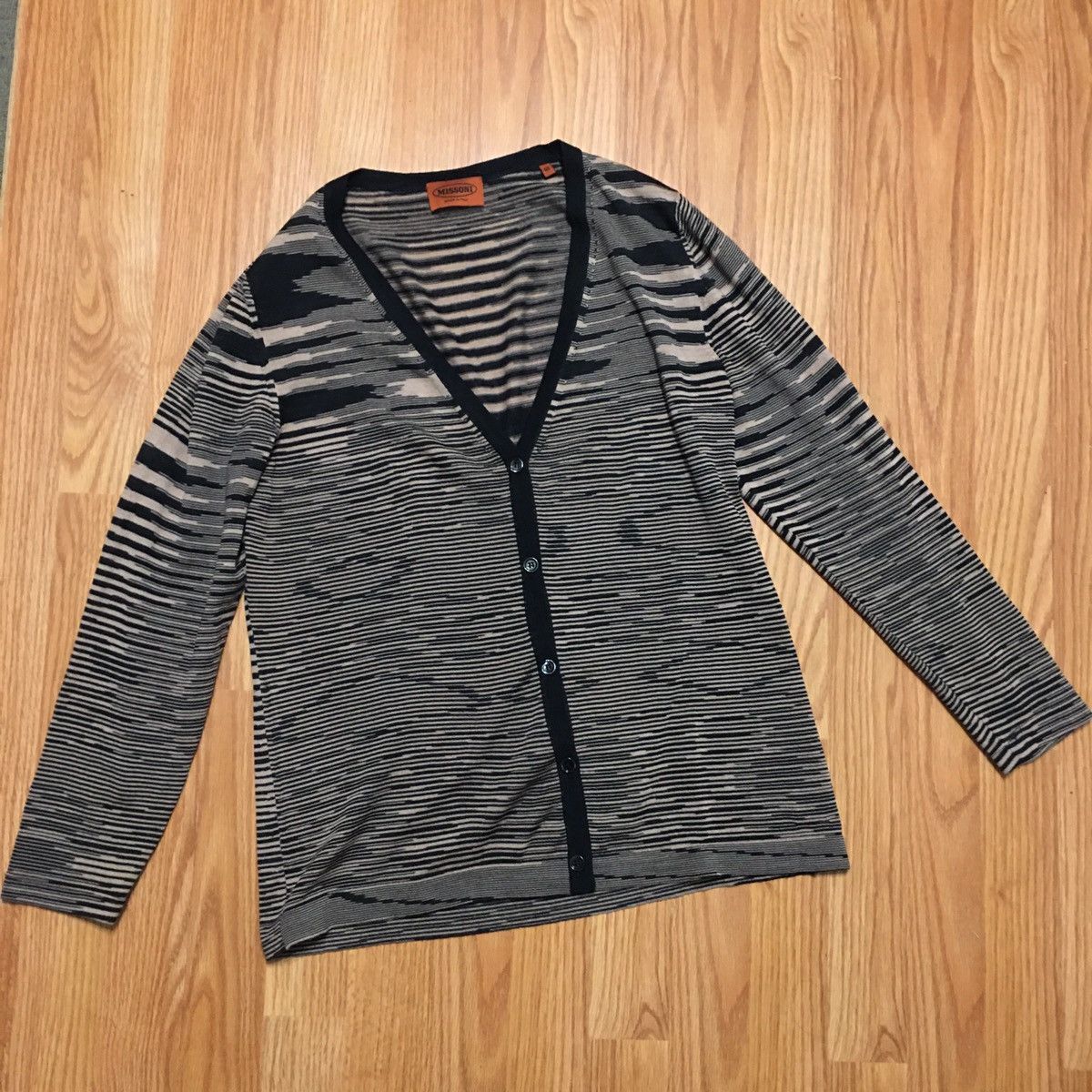 Missoni MISSONI Designer Stripped Wool Cardigan Sweater Size Eu 46 Size L / US 10 / IT 46 - 6 Thumbnail