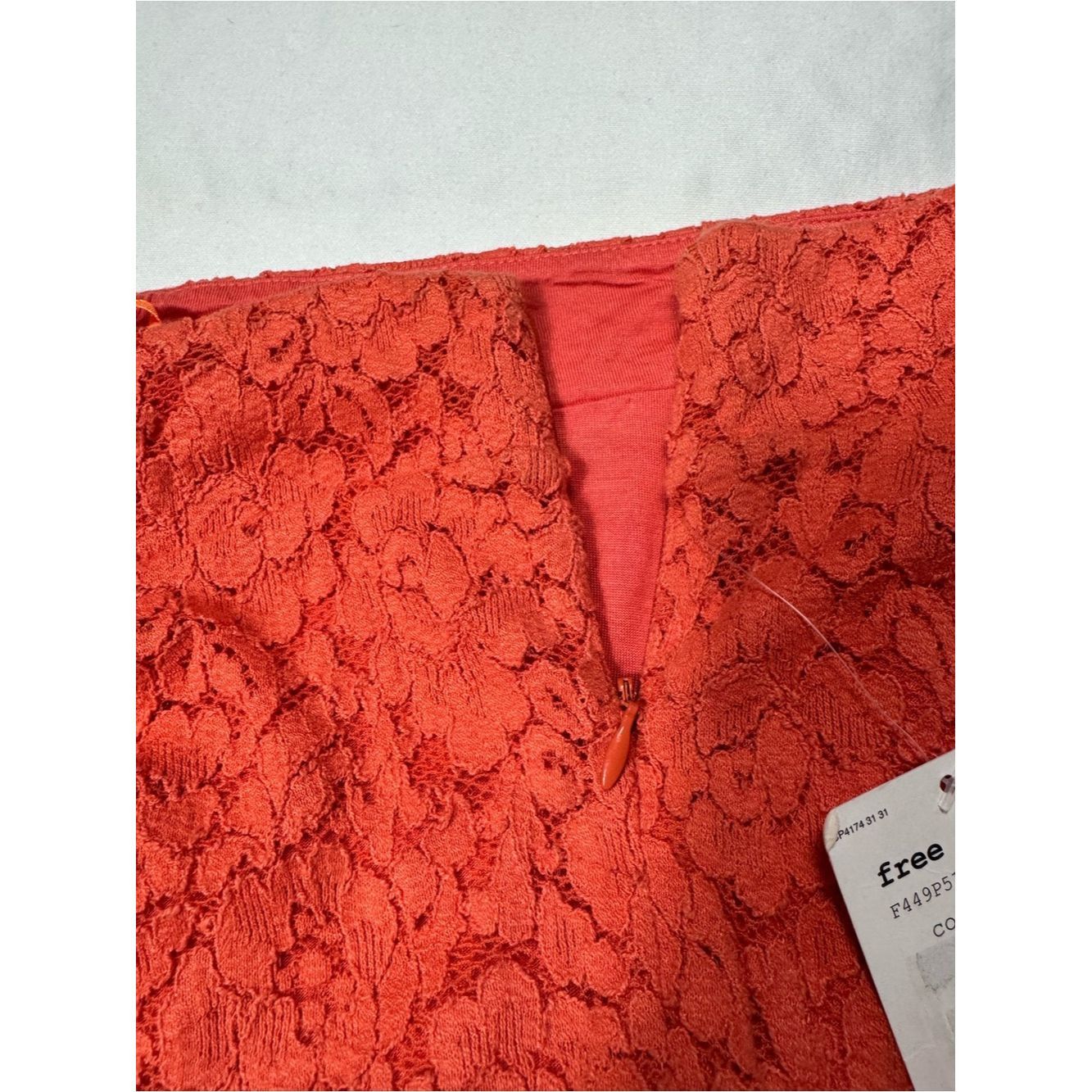 Free People NWT New Free People Orange Stretch Floral Lace Biker Shorts Size 28" / US 6 / IT 42 - 5 Thumbnail