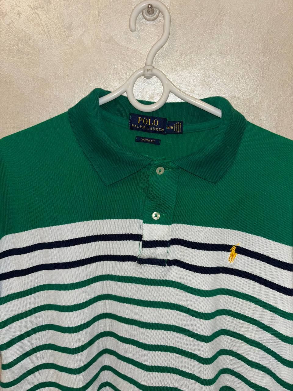 Polo Ralph Lauren Polo Ralph Lauren Green and white men's striped shirt M Size US M / EU 48-50 / 2 - 12 Thumbnail