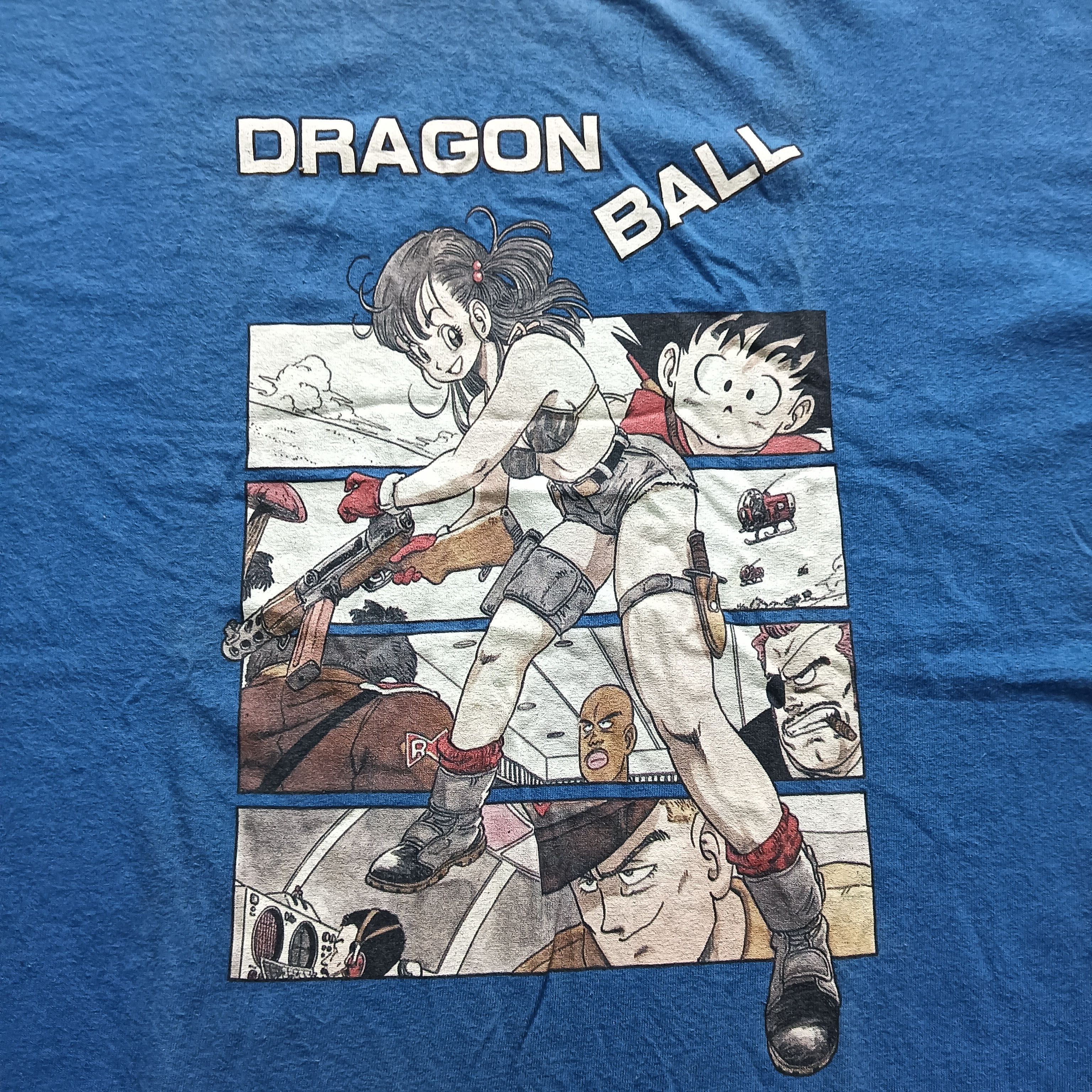 image of Anima x Cartoon Network Bulma Briefs Dragon Ball Shirt Tee in Blue, Men's (Size XL)