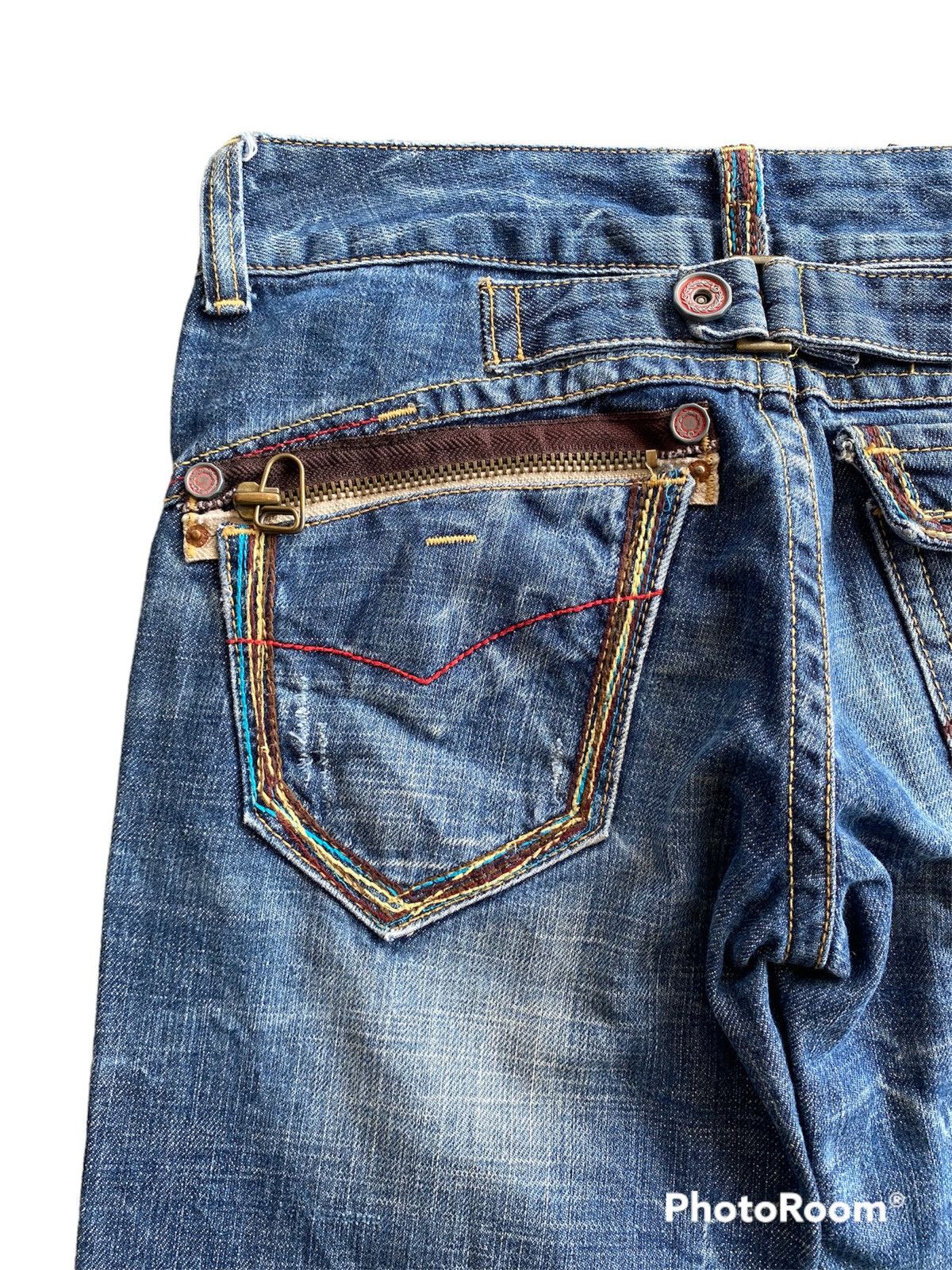 Hysteric Glamour × If Six Was Nine × Japanese Brand Baggy Flare Japan Red Pepper Low Rise Wide Leg Size US 29 - 6 Thumbnail