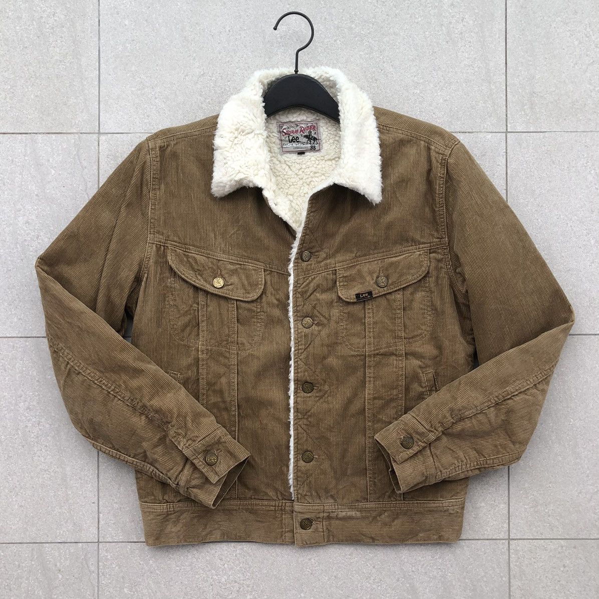Lee Vintage Storm Rider Lee Lined Sherpa Corduroy Trucker Jacket Size US M / EU 48-50 / 2 - 11 Thumbnail
