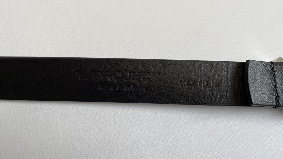 Y/Project Rhinestone ‘I Heart Y’ Buckle Belt Size 32 - 8 Thumbnail