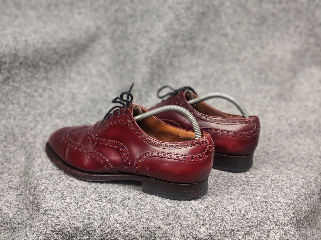 Church's Burwood Dark Burgundy Leather Wingtip Oxford Shoes