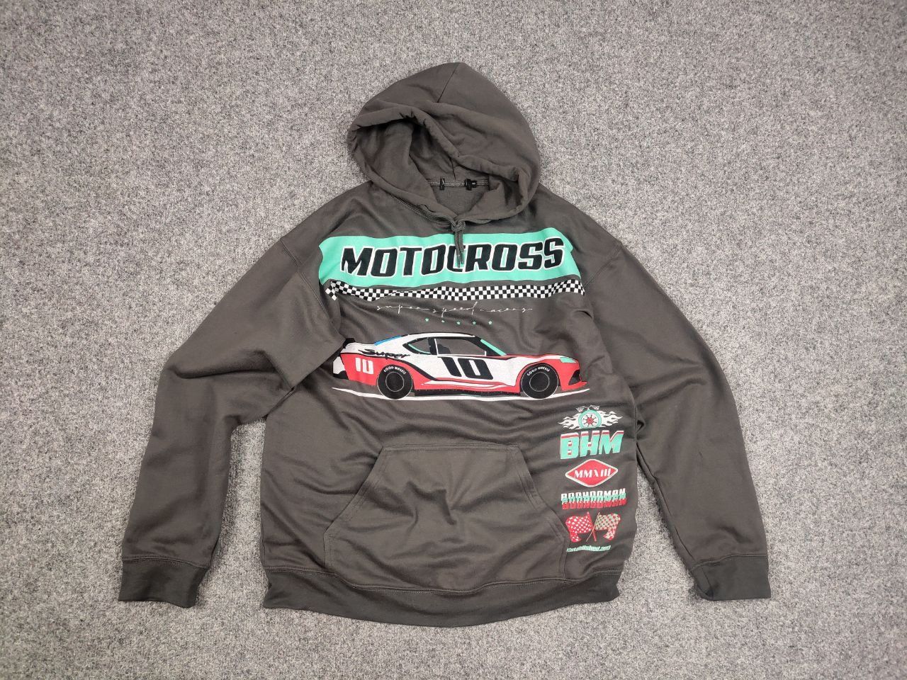 NASCAR Vintage Motocross Car Racing Nascar Logo Gray Hoodie Size US M / EU 48-50 / 2 - 12 Thumbnail