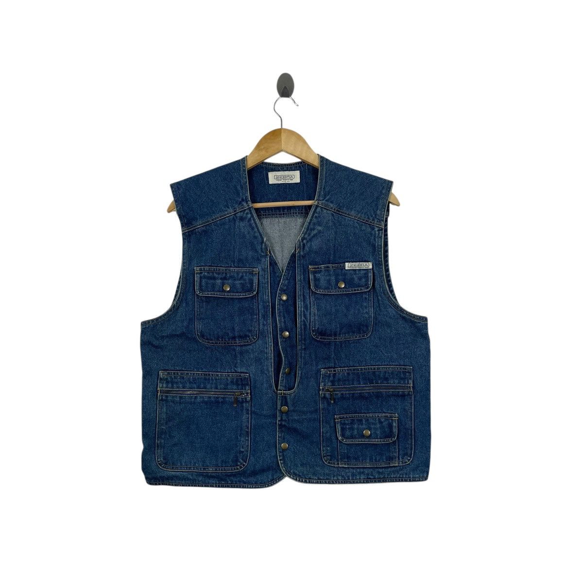 Japanese Brand Vintage Zebra Denim Jeans Tactical Vest Size US L / EU 52-54 / 3 - 1 Thumbnail