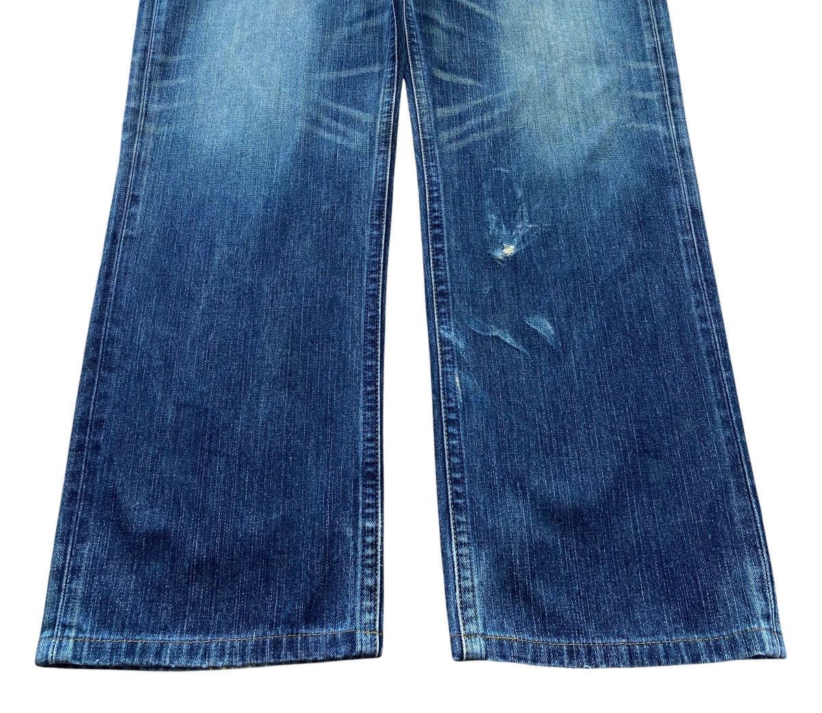 Wrangler Wrangler Faded Blue Wash Whiskered Straight Leg Style Jeans Size US 36 / EU 52 - 5 Thumbnail