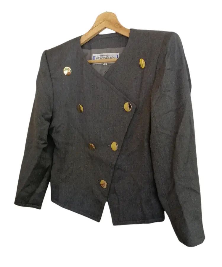 Yves Saint Laurent Yves Saint Laurent Diffusions Femmes Double Breasted Jacket Size S / US 4 / IT 40 - 3 Thumbnail