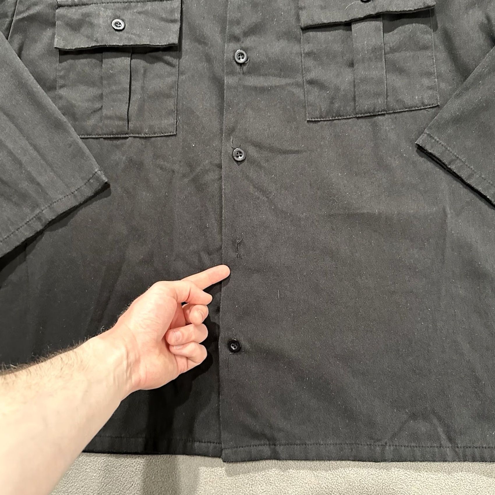 Industrie VINTAGE Slipknot Shirt Mens XL Black Morbid Industries Military Issue Button-Up Graphic Print Twill Collared Long Sleeve Band Logo Metal Rock Gothic Size US XL / EU 56 / 4 - 7 Thumbnail