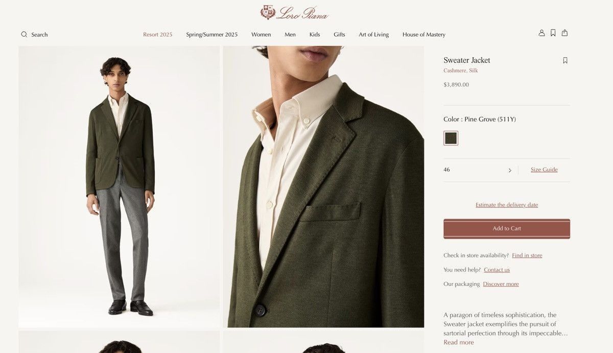 Loro Piana Loro Piana Cashmere Blazer Jacket Size 38R - 10 Thumbnail
