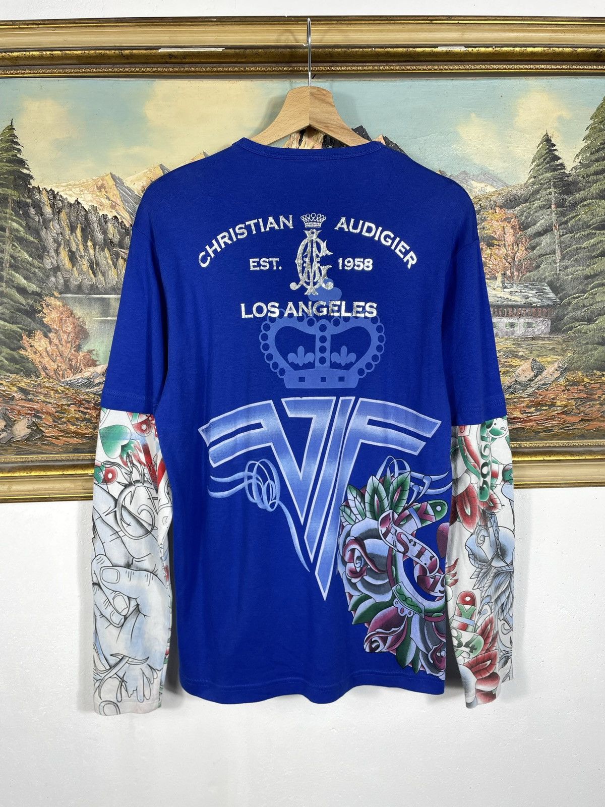 Ed Hardy × Sex Skateboards × Vintage Ed Hardy Retro 00s Baggy Loose Tee Sweatshirt Grunge Cyber Size US M / EU 48-50 / 2 - 2 Thumbnail