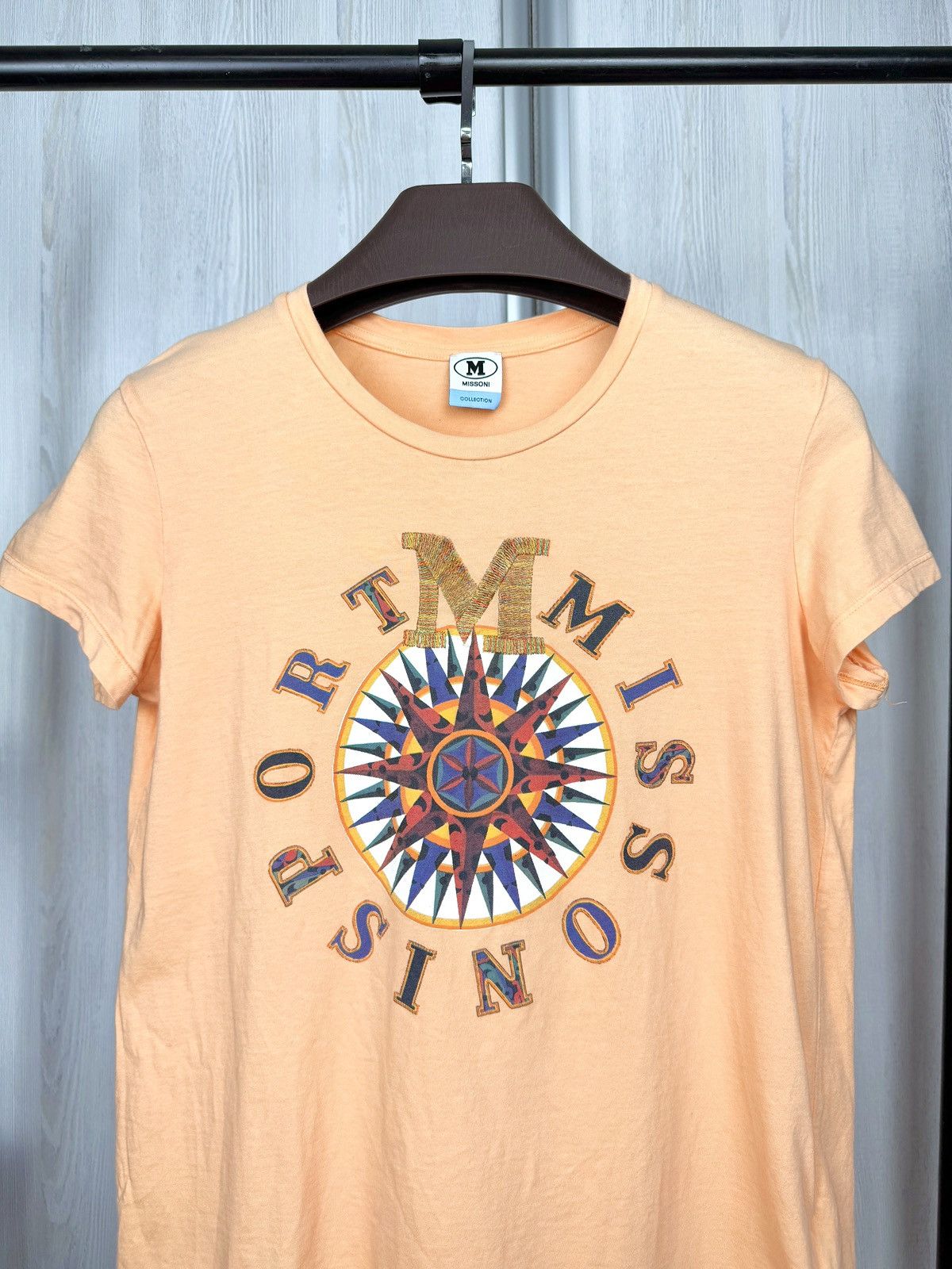 Missoni M Missoni Sport Printed Cotton Tee Short Sleeve Peach Colour Size S / US 4 / IT 40 - 3 Thumbnail