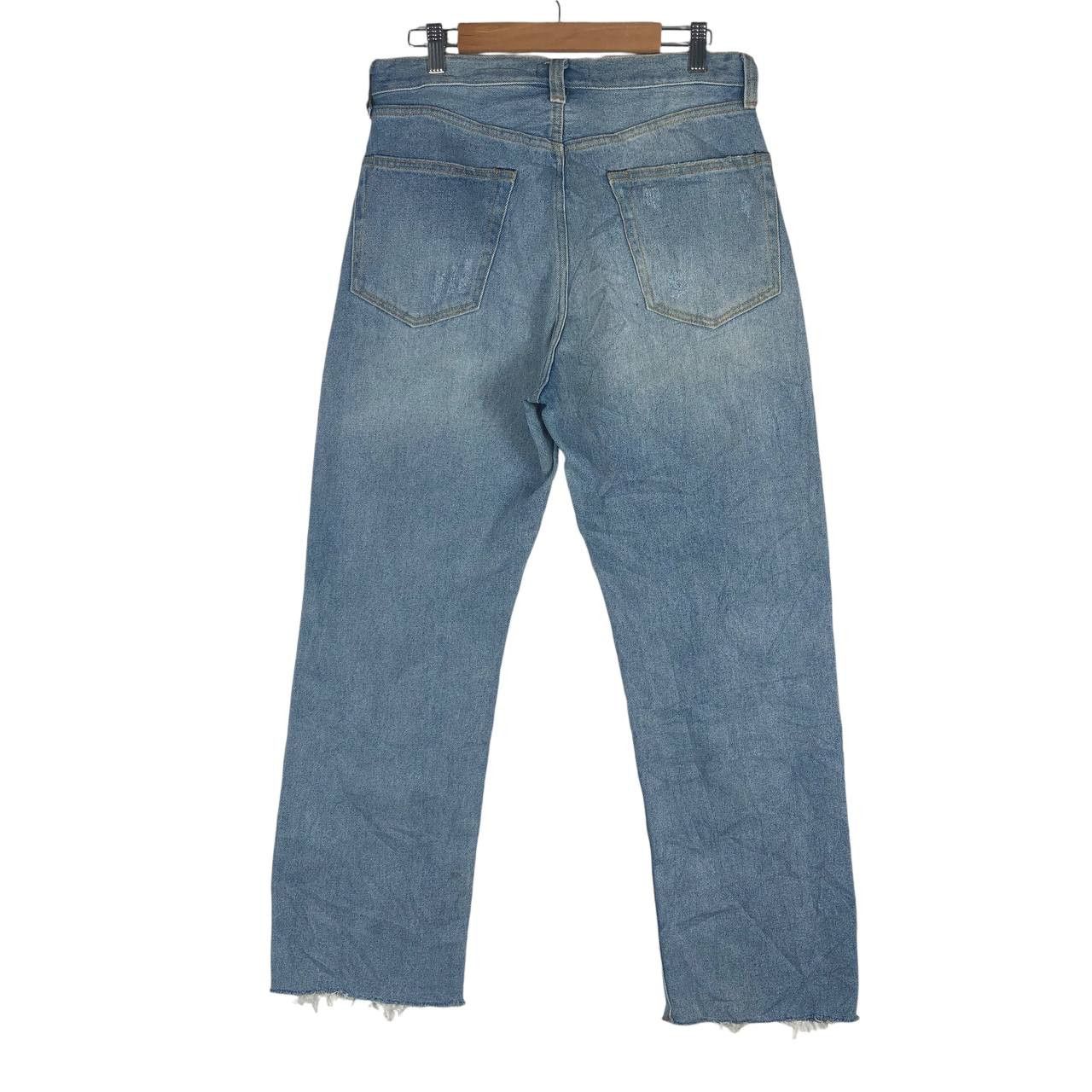 Japanese Brand Vintage Japan Distressed Rag Machine Jean Size 30" / US 8 / IT 44 - 4 Thumbnail