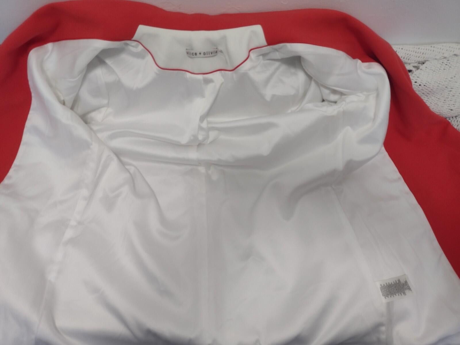 Other Retired alice + olivia Vernell Jacket White Orange Sz 8 Size M / US 6-8 / IT 42-44 - 8 Thumbnail