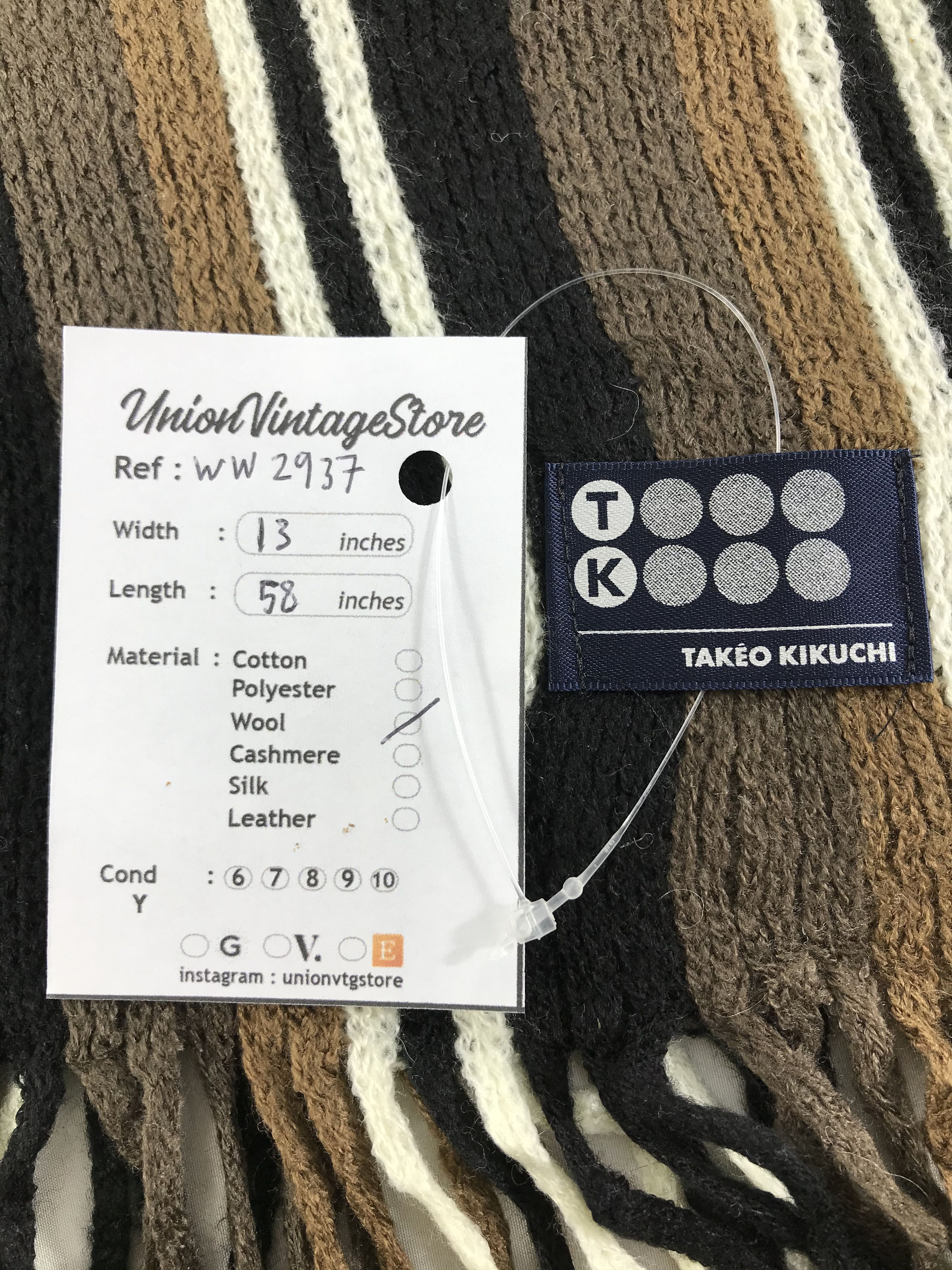 Takeo Kikuchi × Vintage Takeo Kikuchi Scarf / Muffler / Neckwear - WW2937 Size ONE SIZE - 4 Thumbnail