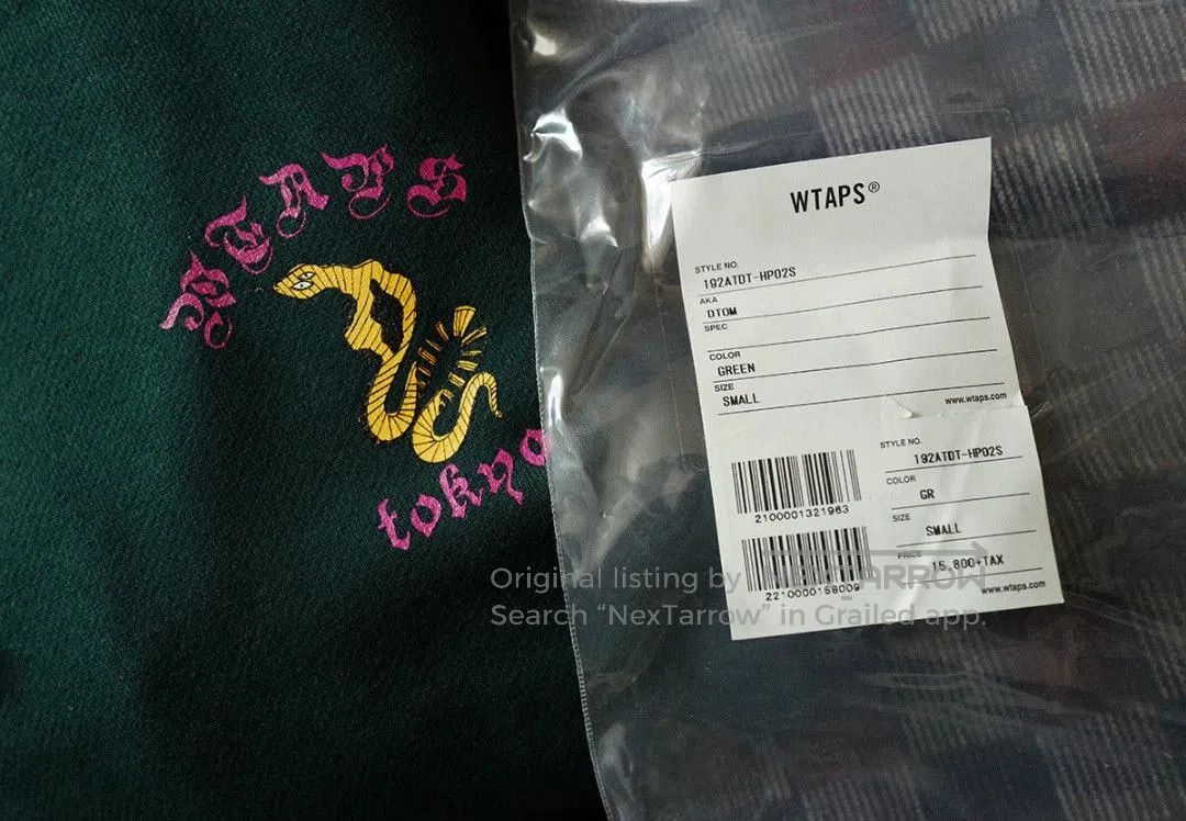 Wtaps WTAPS 19AW DTOM Snake Pattern Hoodie. Size US S / EU 44-46 / 1 - 5 Thumbnail