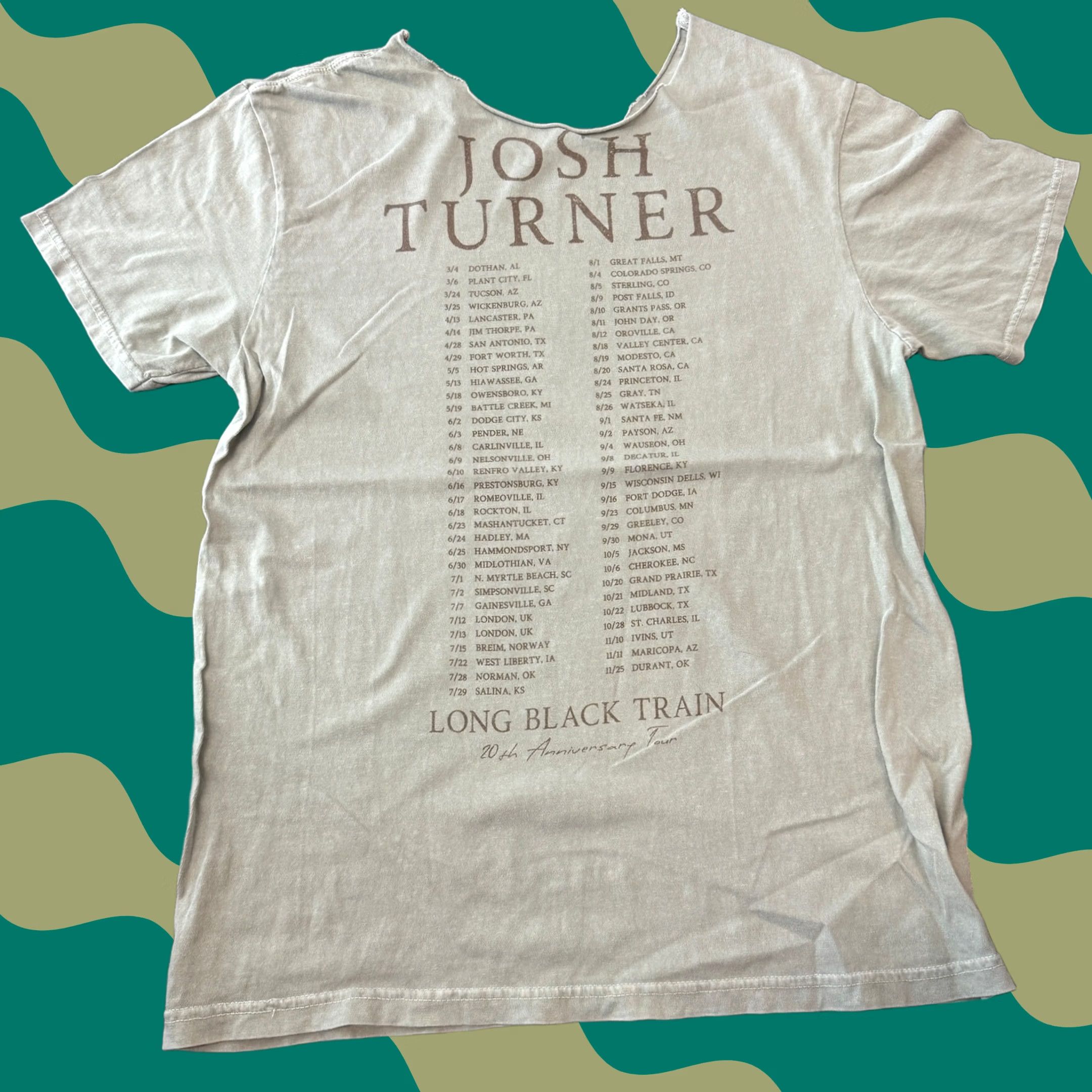 Vintage VINTAGE Josh Turner Long Black Train Grey Graphic Band Tour Graphic Tee M Womens Gray Size M / US 6-8 / IT 42-44 - 1 Thumbnail