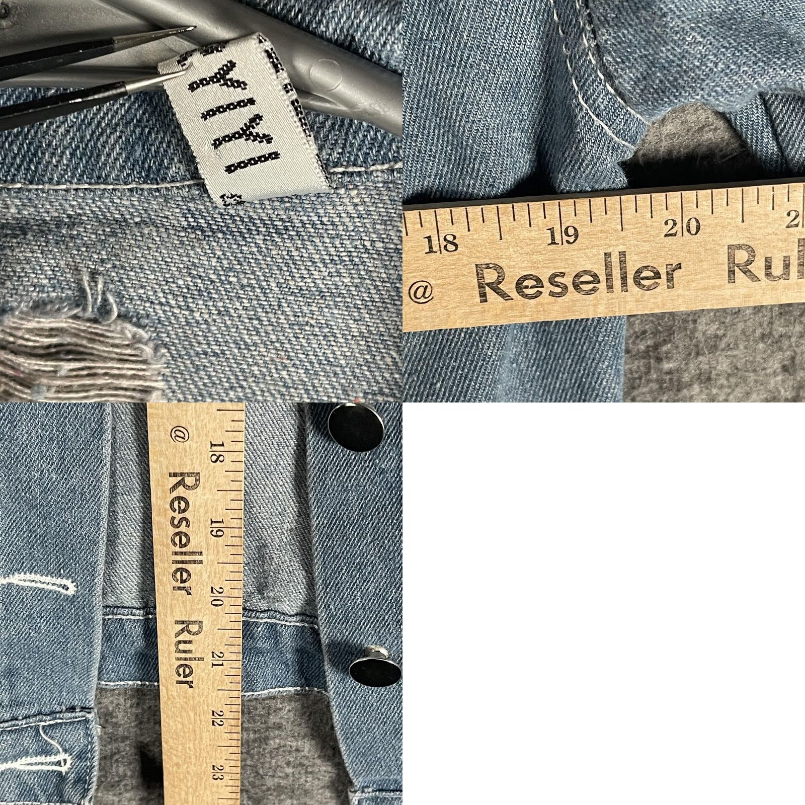 Denime Where Is My Mind Jacket Mens S Blue Denim Distressed NYC Bomber Grunge Shirt/Hoodie? Size US S / EU 44-46 / 1 - 9 Thumbnail
