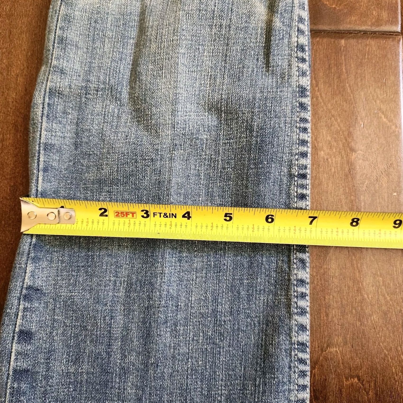 Denime Bu Malibu Denim Straight Jeans Women - Size 1 Regular Blue 29in Inseam Pockets Stretch Cotton Spandex Regular Fit 4 Seasons Size 25" / US 0 / IT 36 - 7 Thumbnail