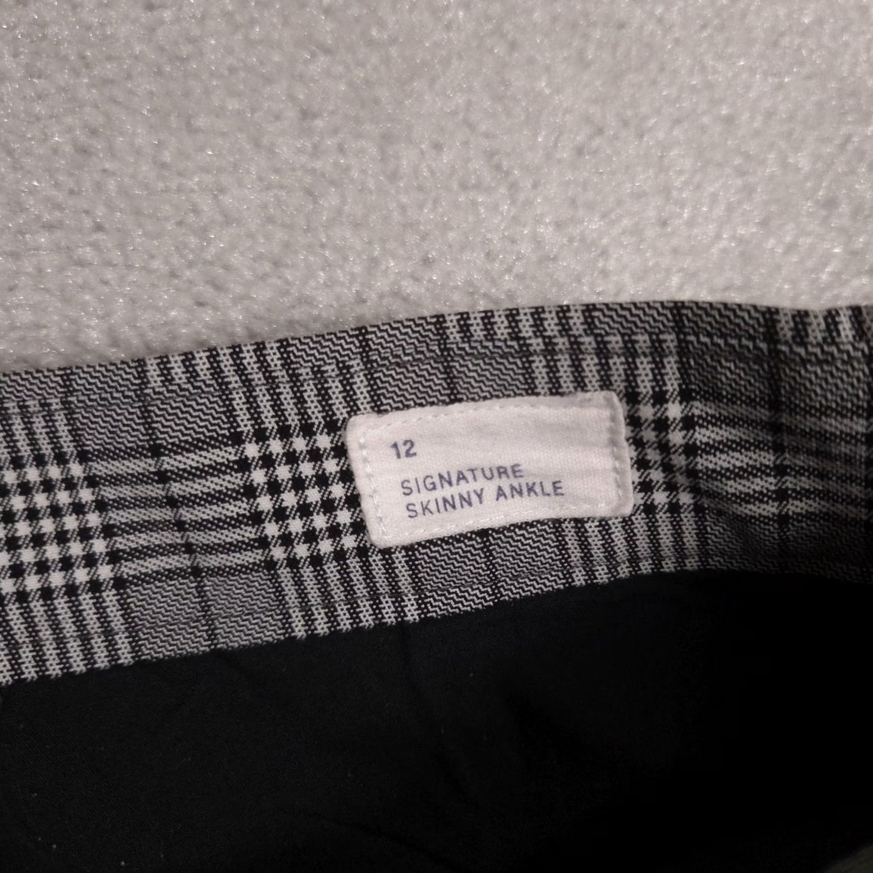 Gap GAP Pants Womens 12 Gray Plaid Signature Skinny Ankle Stretch Work Dress Career Size 34" / US 12 / IT 48 - 6 Thumbnail