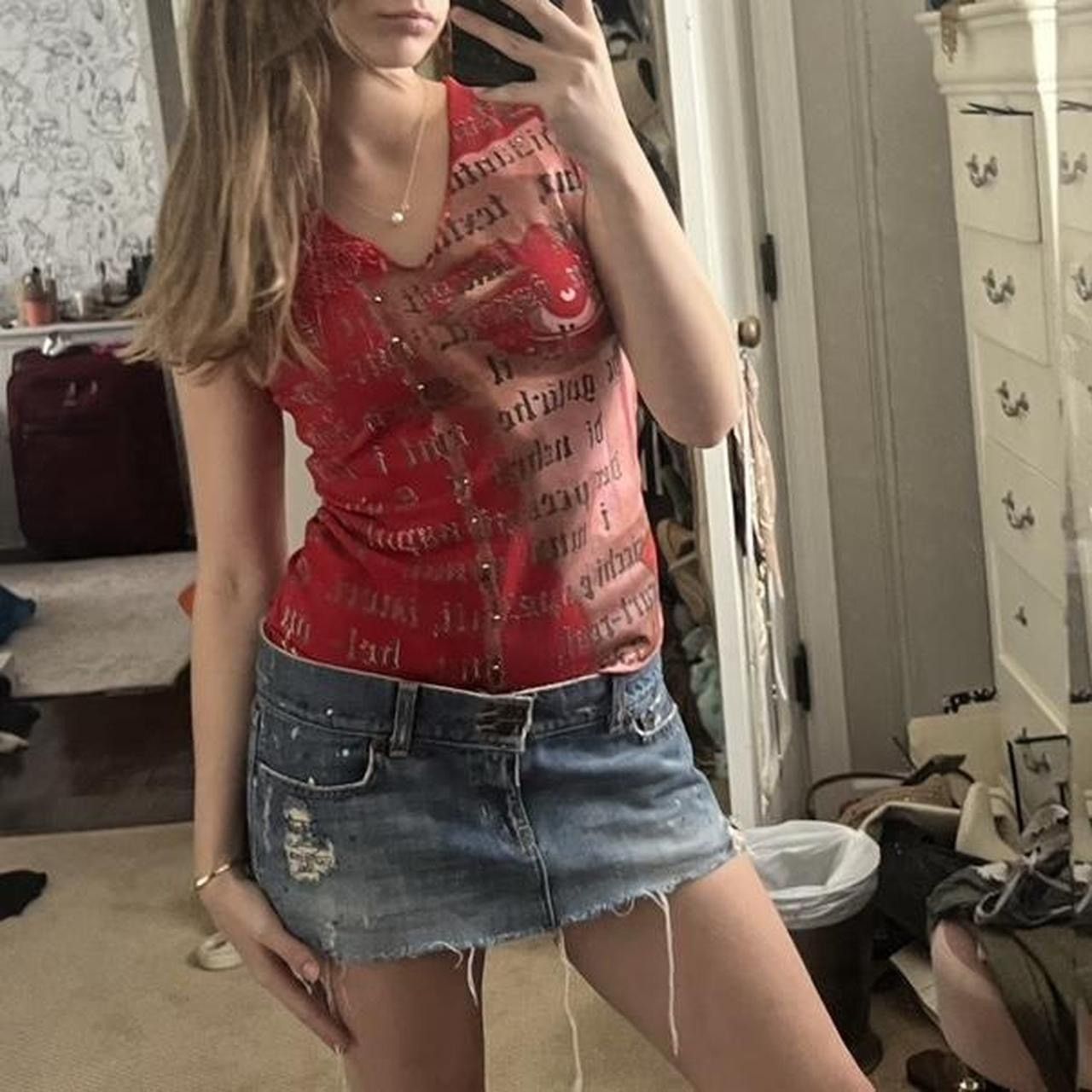 Other Red Graphic printed statement v-neck tank Size S / US 4 / IT 40 - 3 Thumbnail
