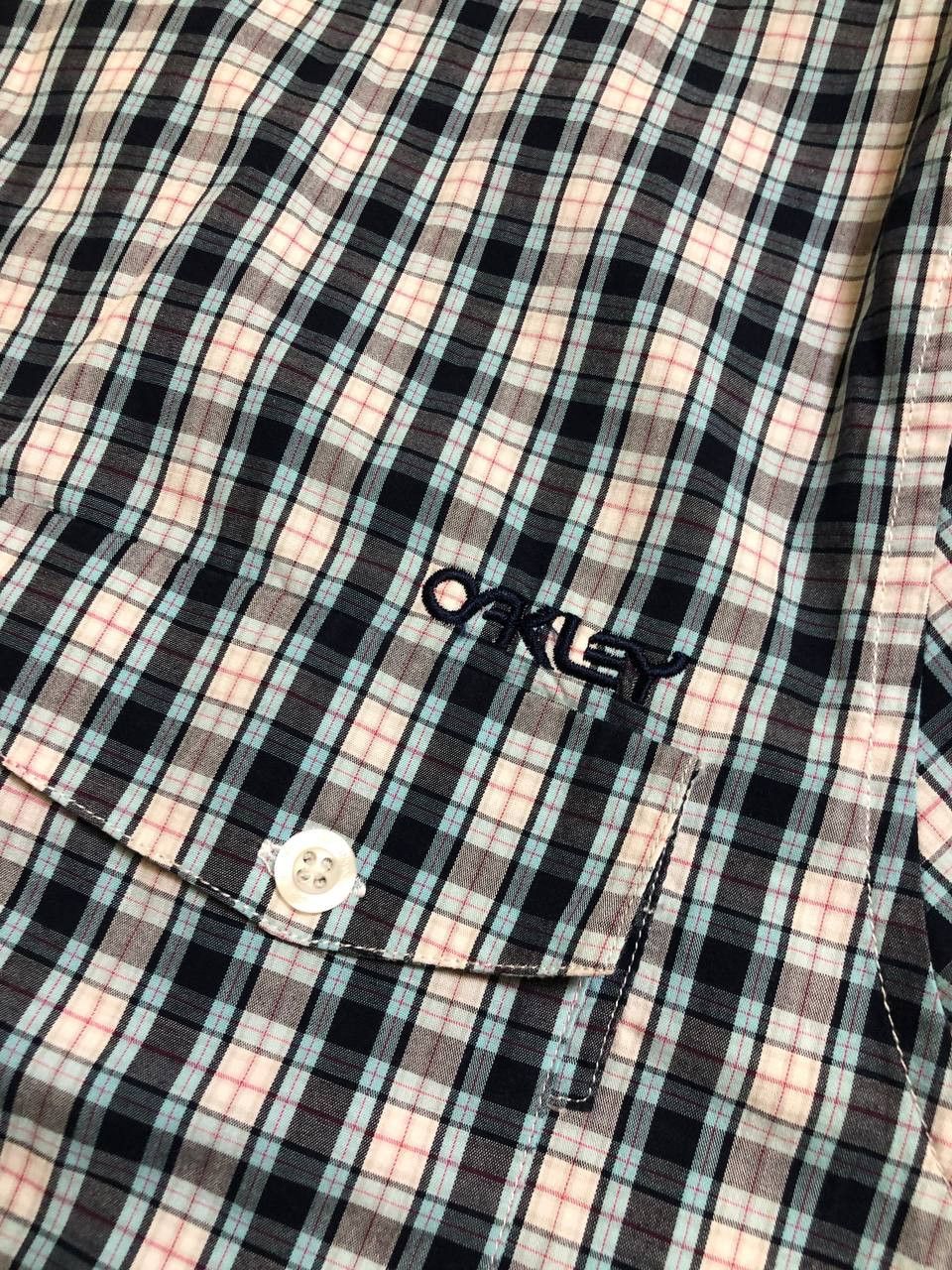 Oakley Oakley Plaid Cotton Regular Fit Short Sleeve Button Shirt Size US XXL / EU 58 / 5 - 7 Thumbnail