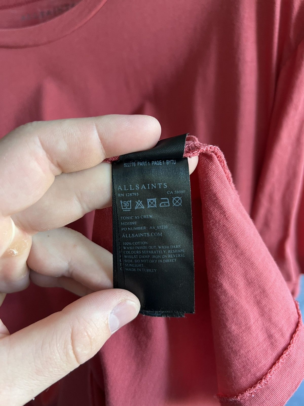 Allsaints Allsaints Casual Basic T-Shirt Mini Logo 00s Size M Mens Size US M / EU 48-50 / 2 - 7 Thumbnail