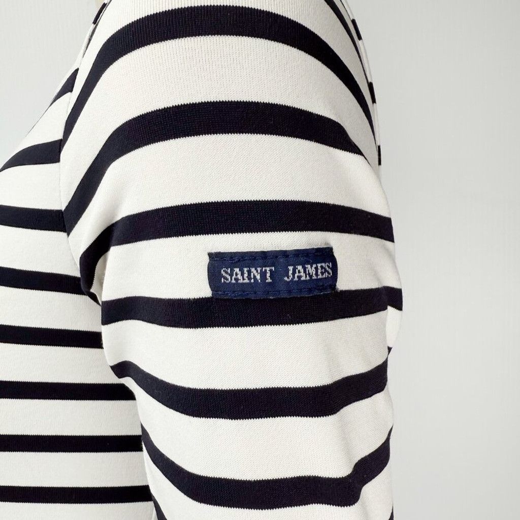 Saint James SAINT JAMES Stretch White Blue Midi Sheat Nautical Dress XS Size XS / US 0-2 / IT 36-38 - 9 Thumbnail