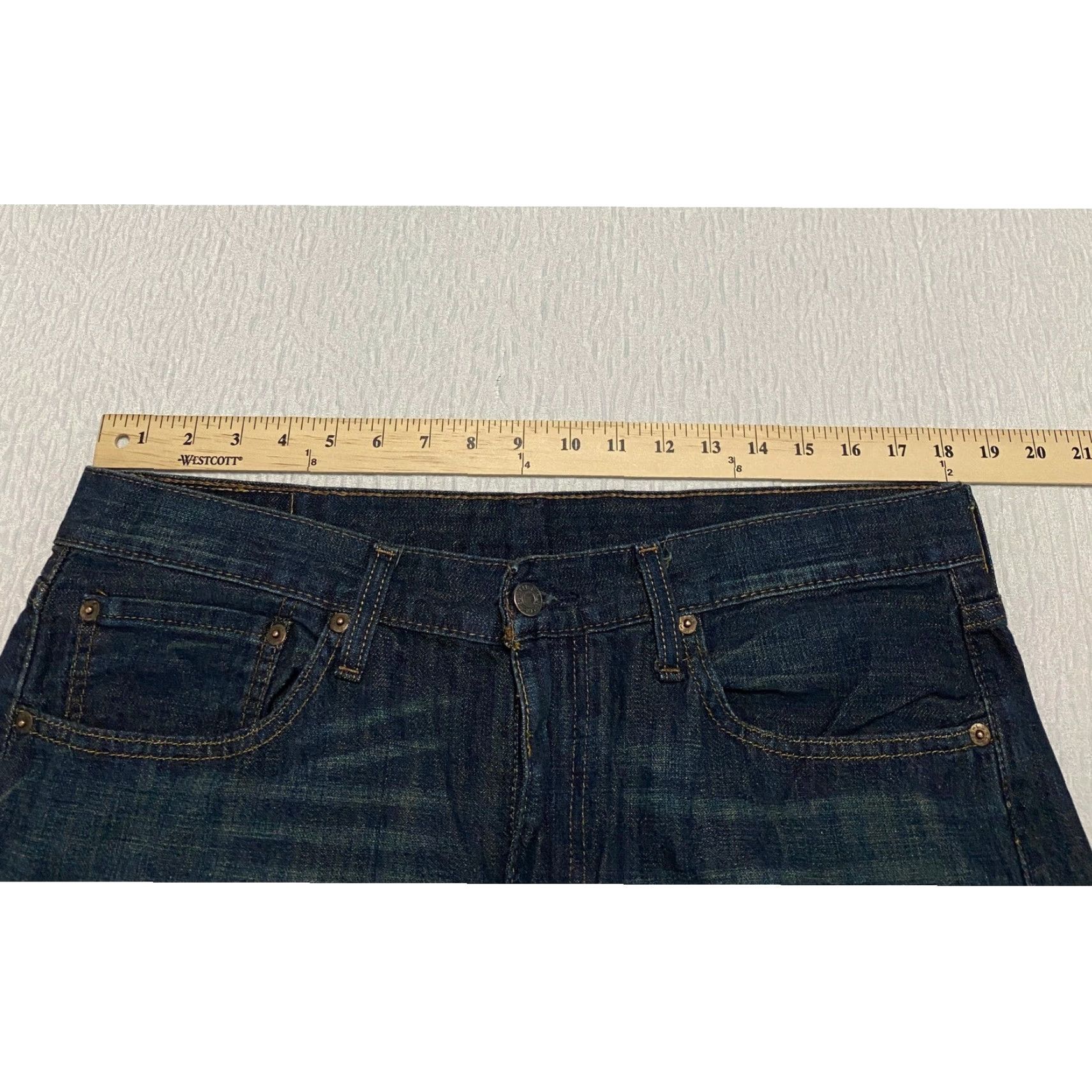 Levi's Levis 514 Levi's 514 Straight Fit Jeans 36x32 Denim Blue 5-Pocket Mens Regular Straight Jeans - Dark Wash Cotton Denim Men Jeans 36 Inseam Blue Size US 36 / EU 52 - 6 Thumbnail
