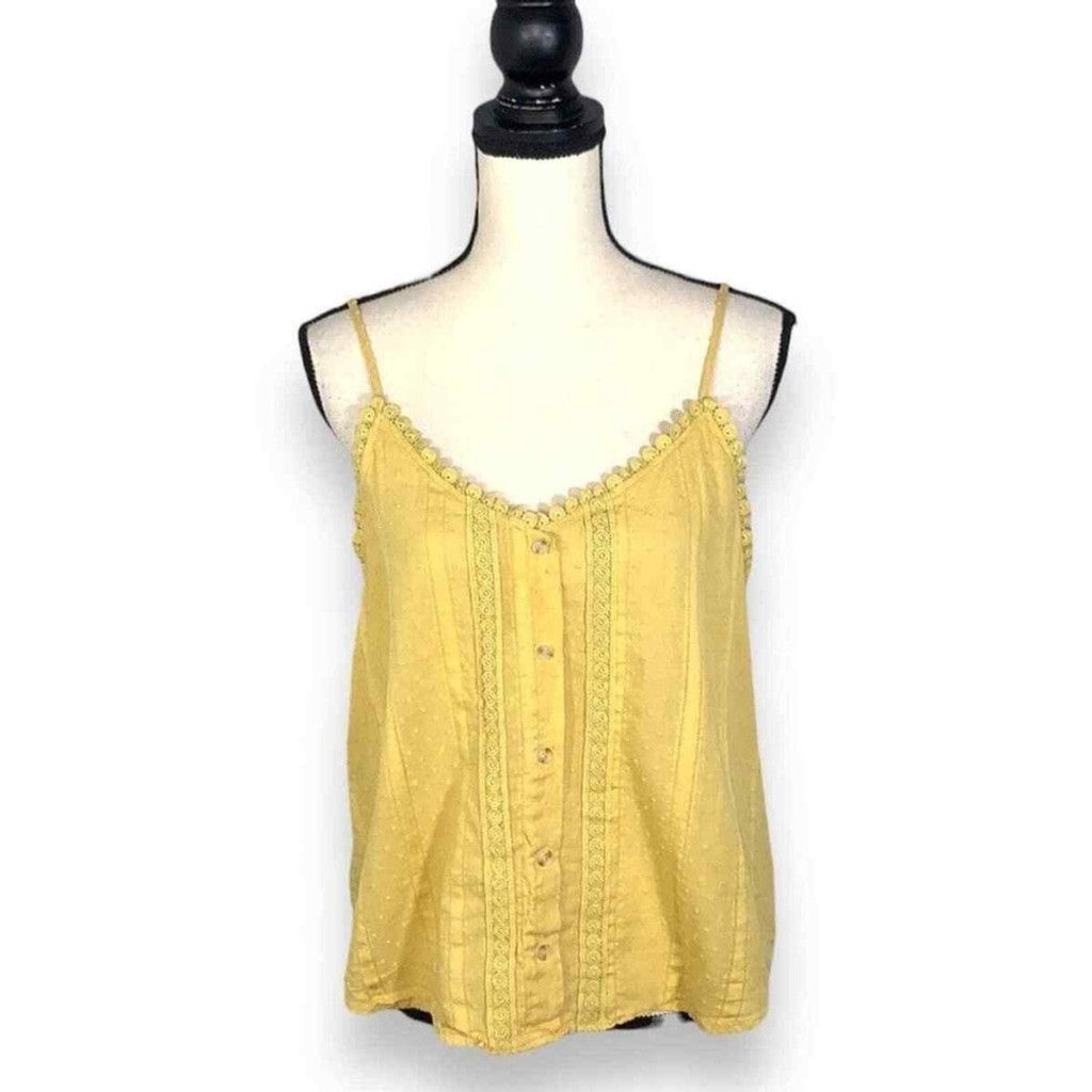 Other NWT Mine Yellow Crochet Dot Print Sleeveless Cami Blouse Size S / US 4 / IT 40 - 1 Thumbnail