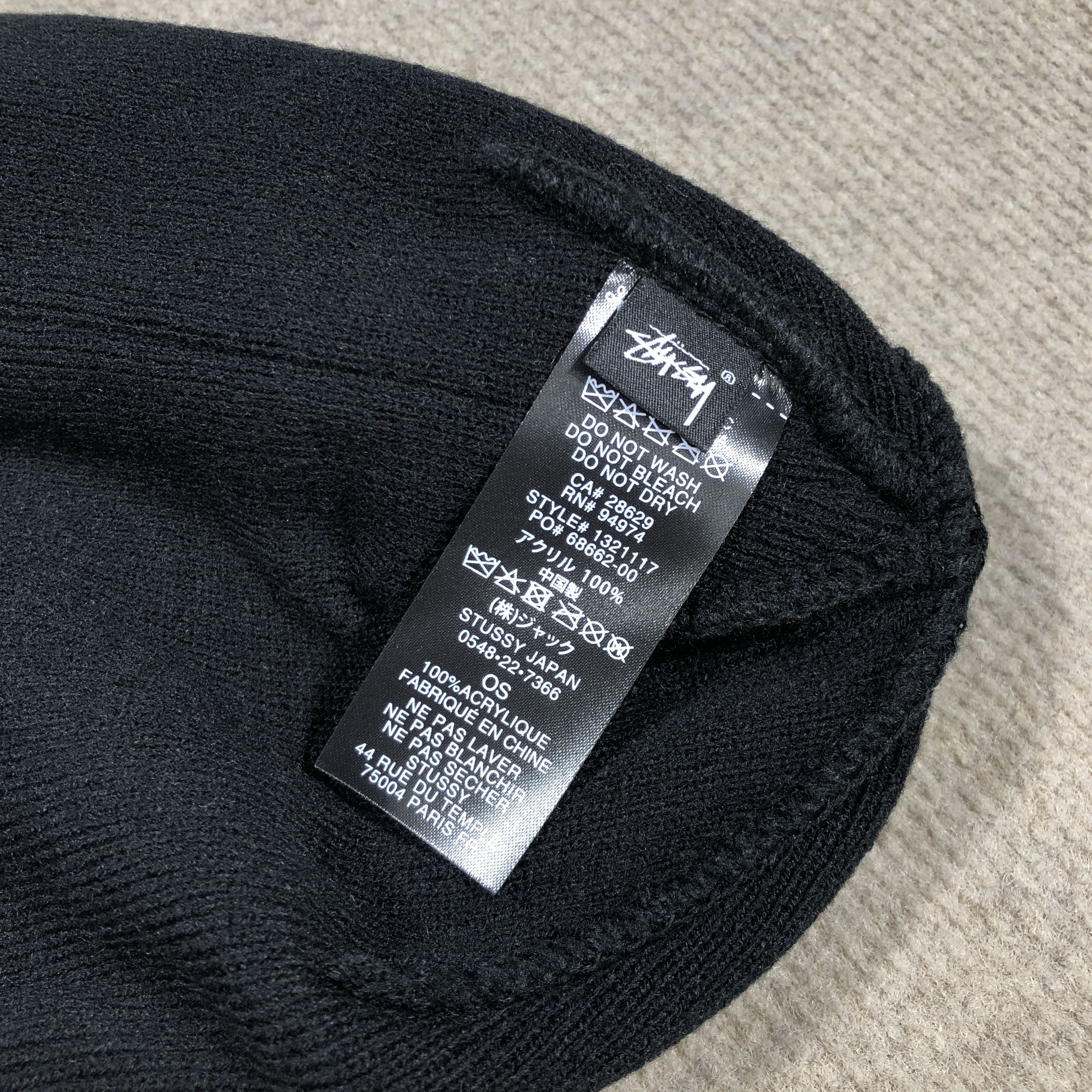 Stussy STUSSY SS SKULLCAP BEANIE HAT • BLACK Size ONE SIZE - 4 Thumbnail