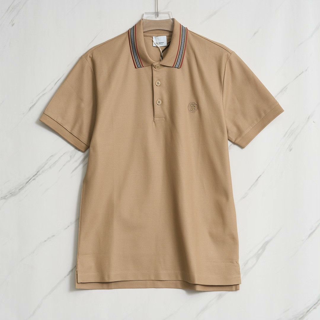 Burberry Burberry Men's Logo Embroidered Stripe Polo Size US M / EU 48-50 / 2 - 1 Thumbnail