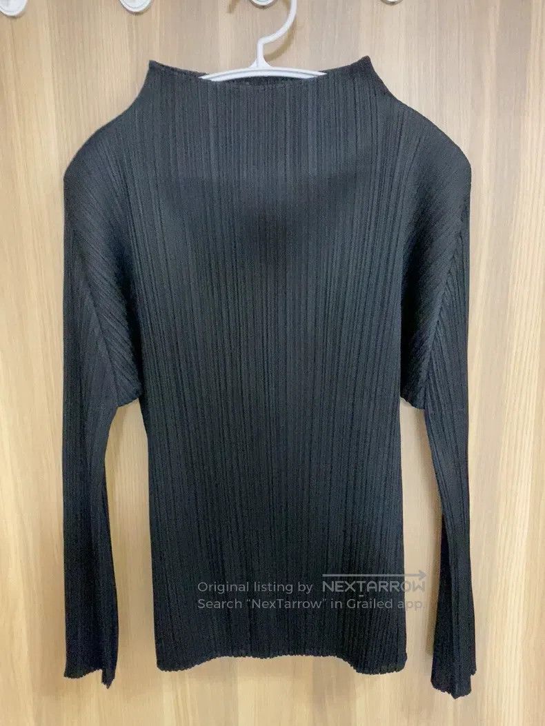 Issey Miyake Issey Miyake Black Long Sleeve Top Size L / US 10 / IT 46 - 2 Thumbnail