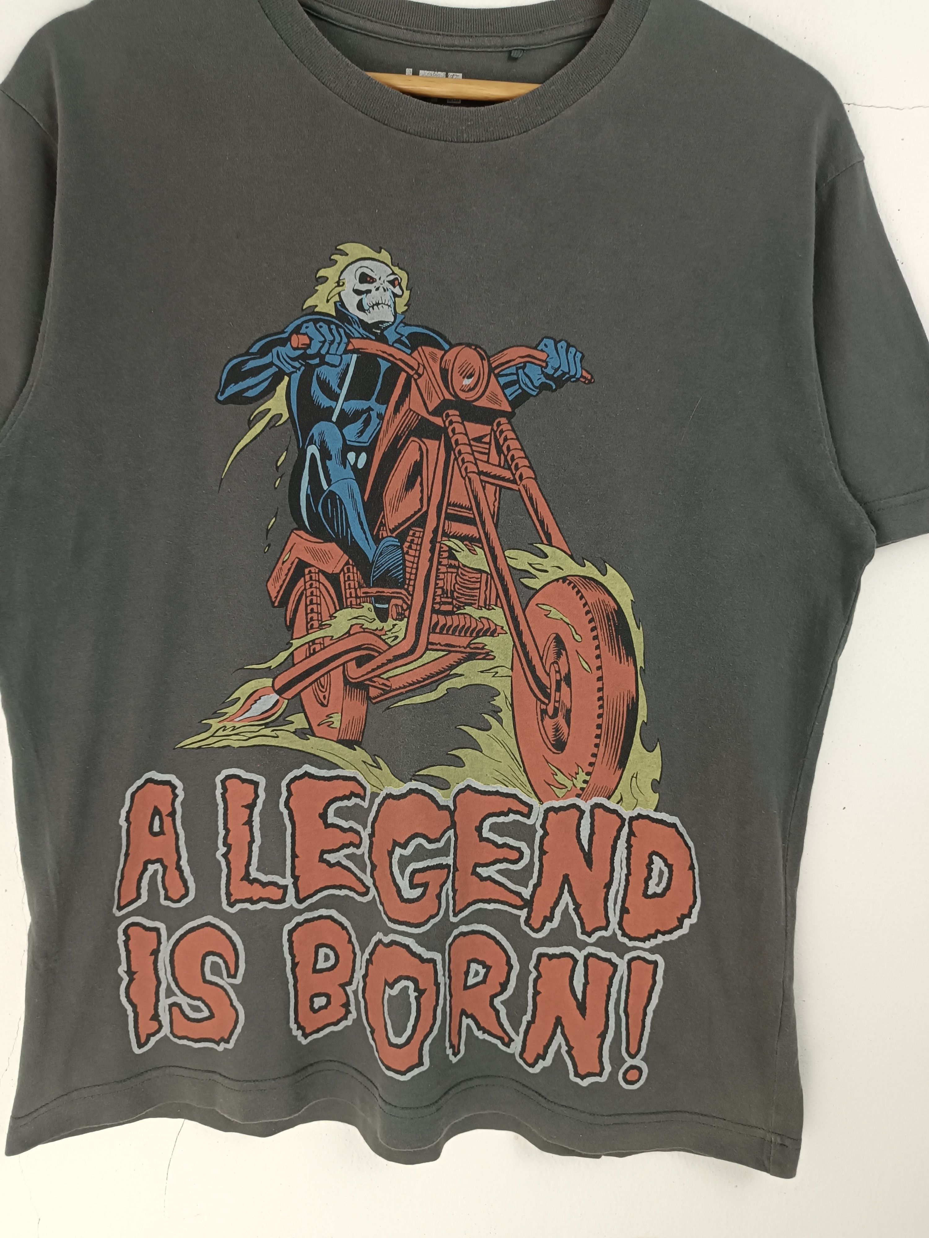 Marvel Comics VINTAGE GHOST RIDER A LEGEND IS BORN TEE marvel ironman Size US M / EU 48-50 / 2 - 9 Thumbnail